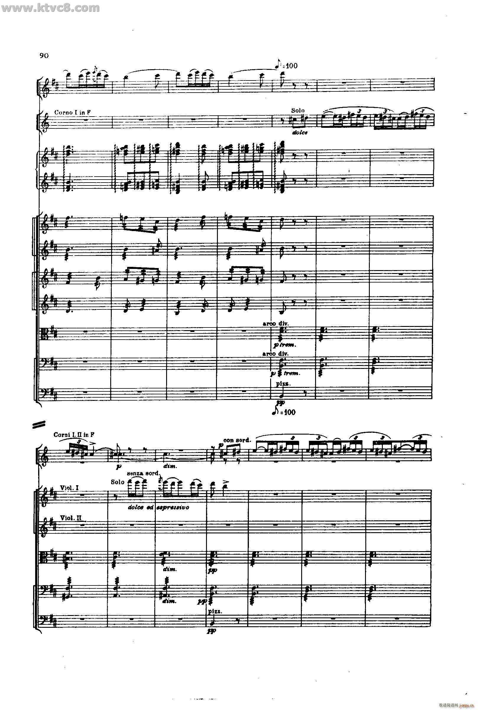 舍赫拉查达交响组曲 作品35 第二部分(总谱)44