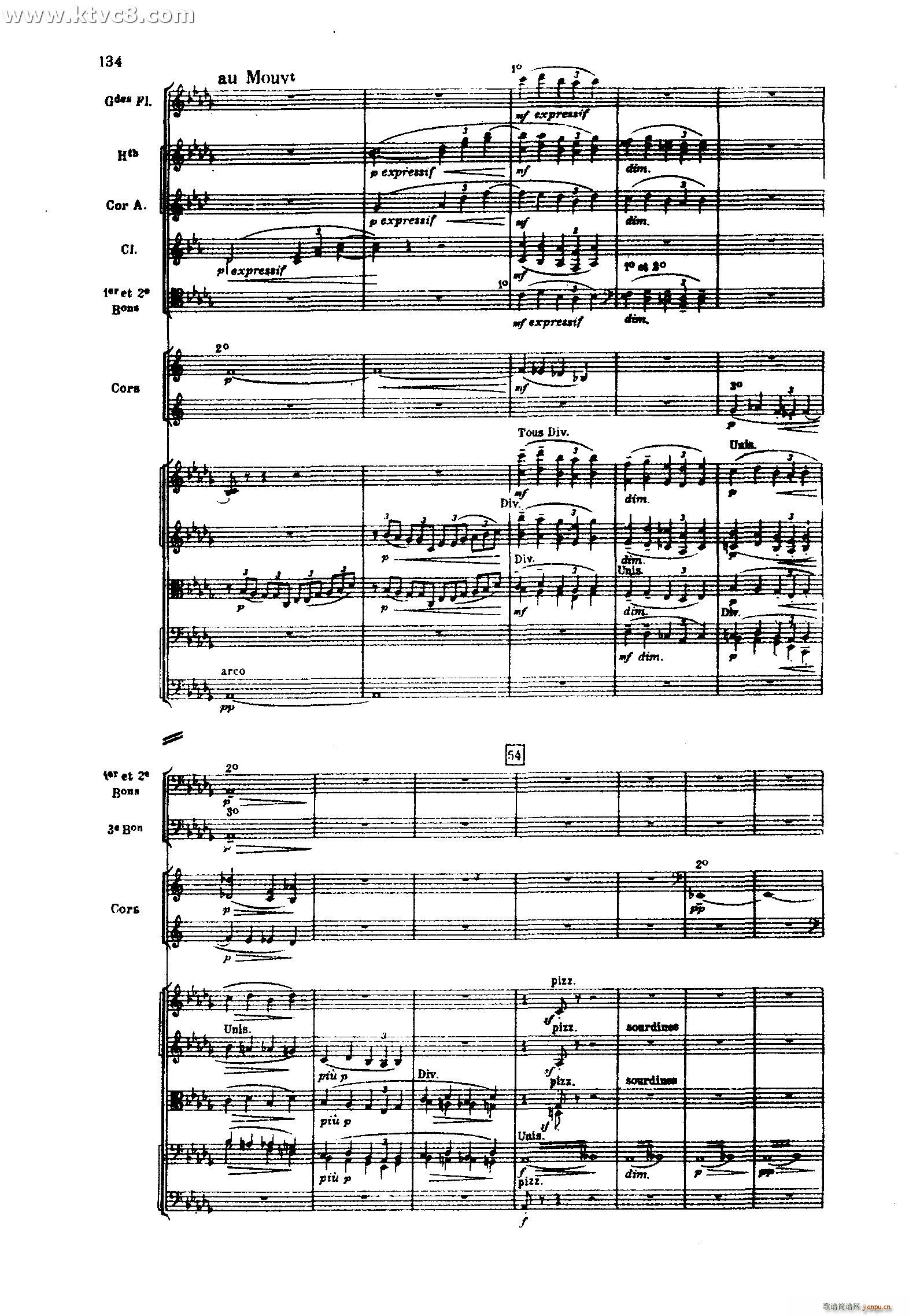 海 三首交响素描之三 风与海的对话(总谱)34