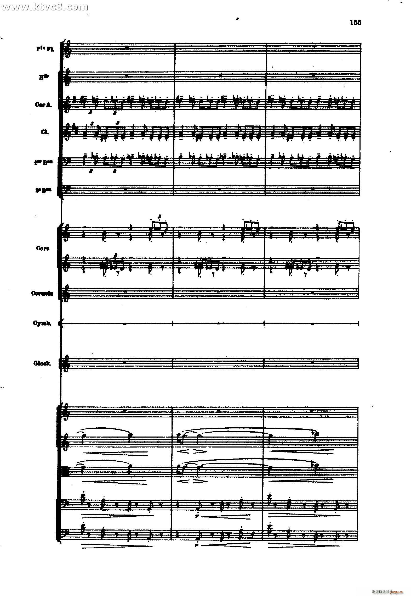 海 三首交响素描之三 风与海的对话(总谱)55