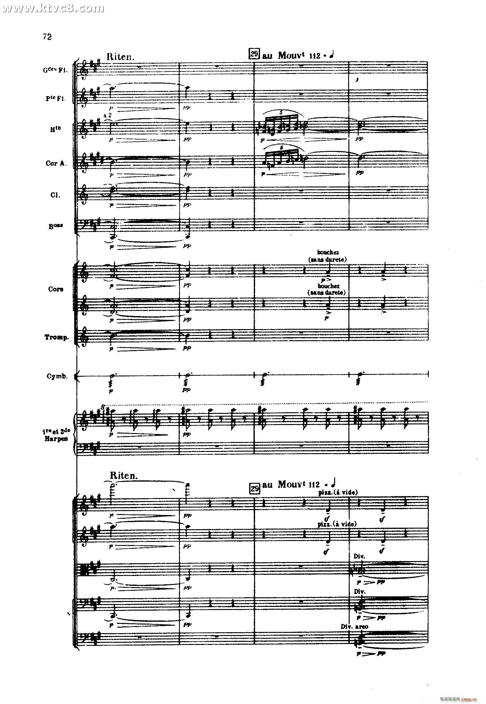 海 三首交响素描之二 浪的嬉戏(总谱)34