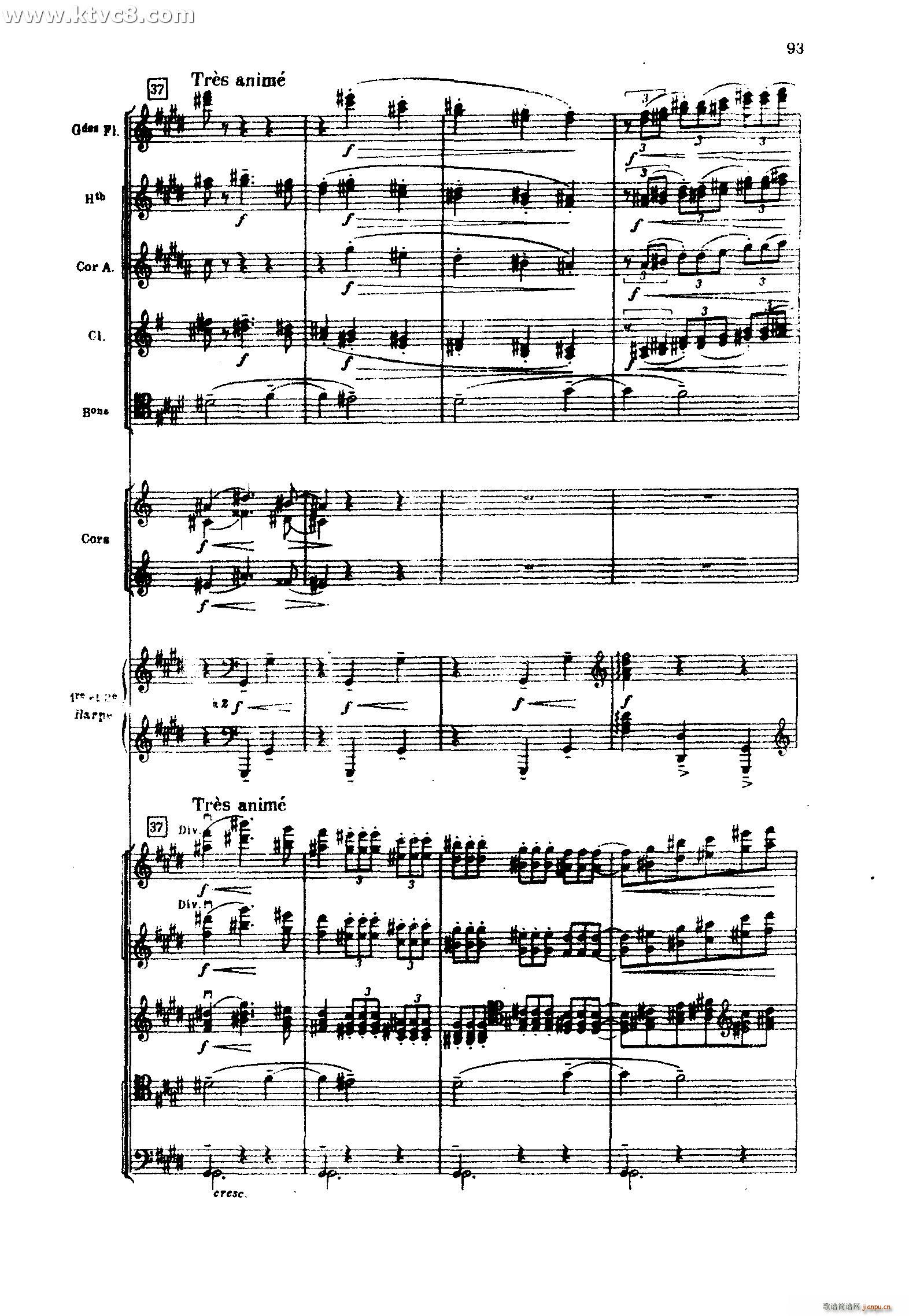 海 三首交响素描之二 浪的嬉戏(总谱)55