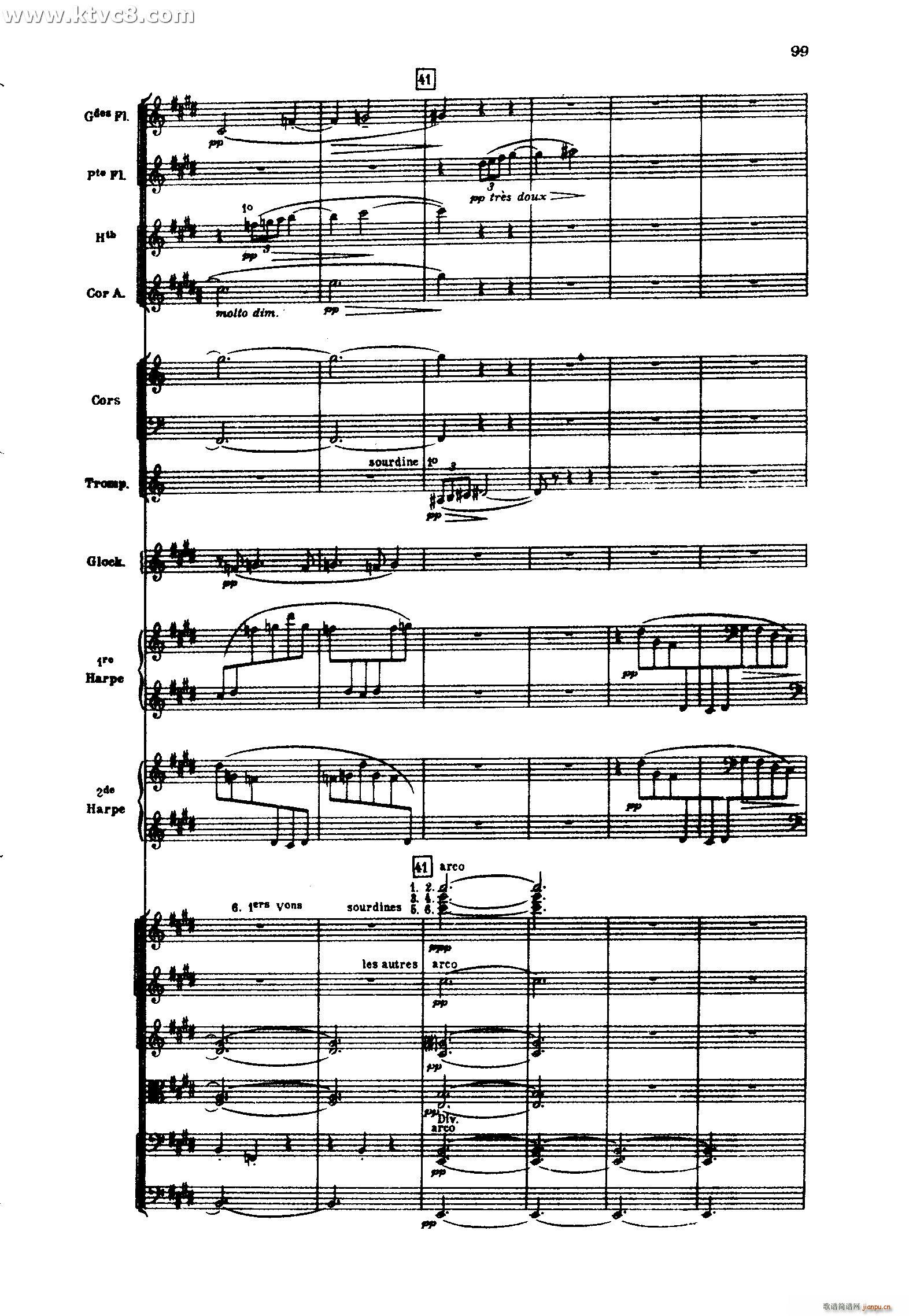 海 三首交响素描之二 浪的嬉戏(总谱)61