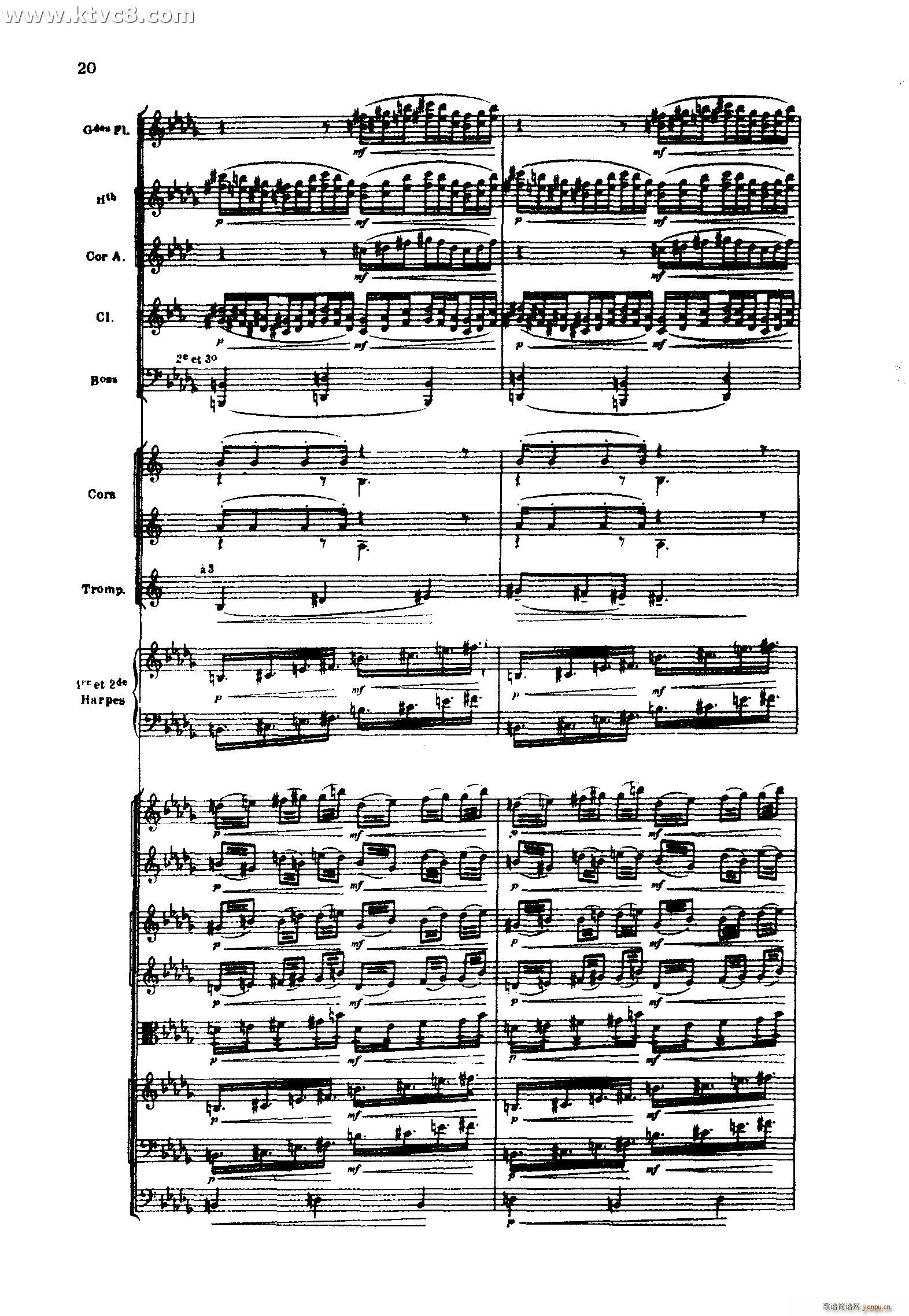 海 三首交响素描之一 从破晓到中午的海(总谱)20