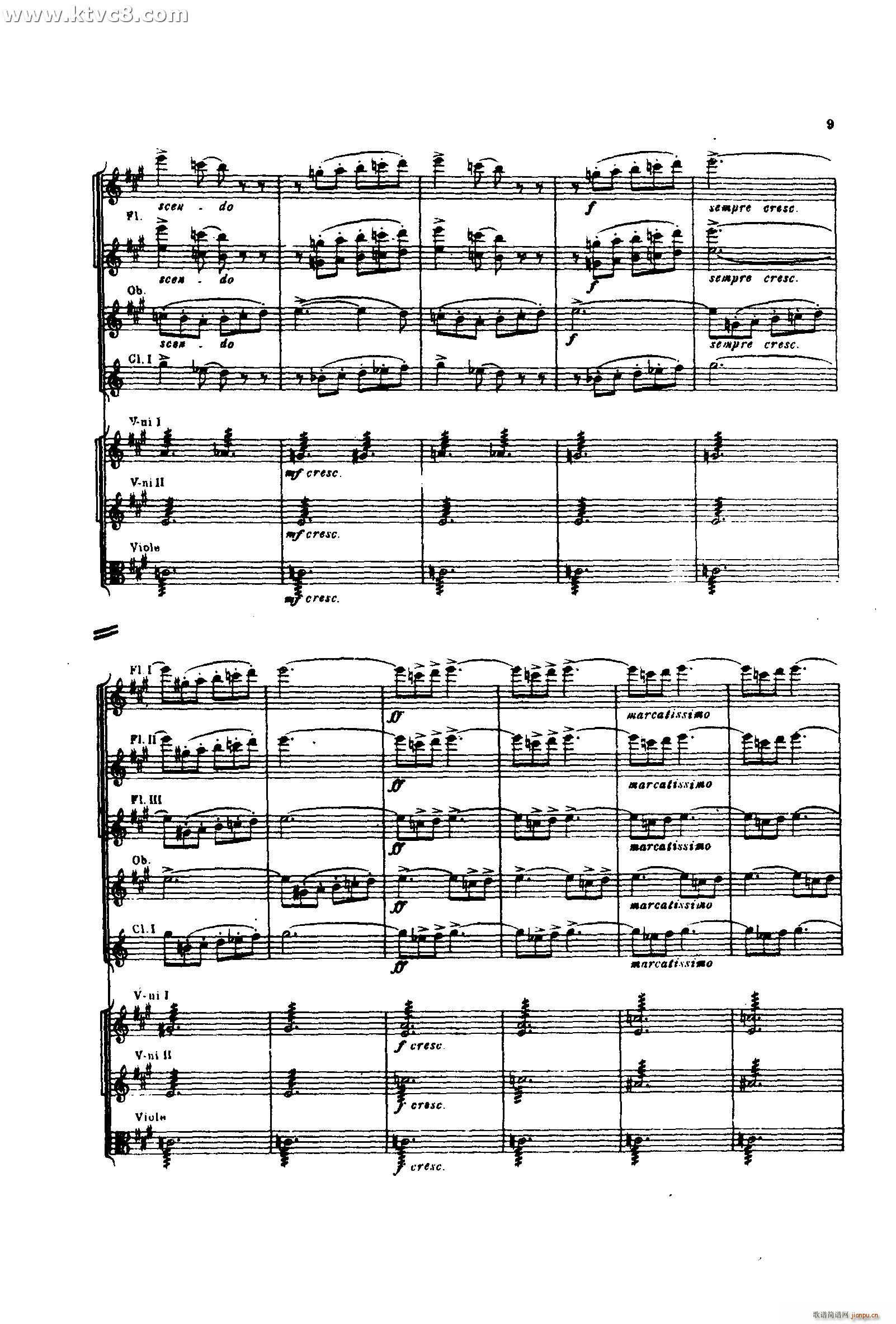 意大利随想曲1 共两部分(总谱)8