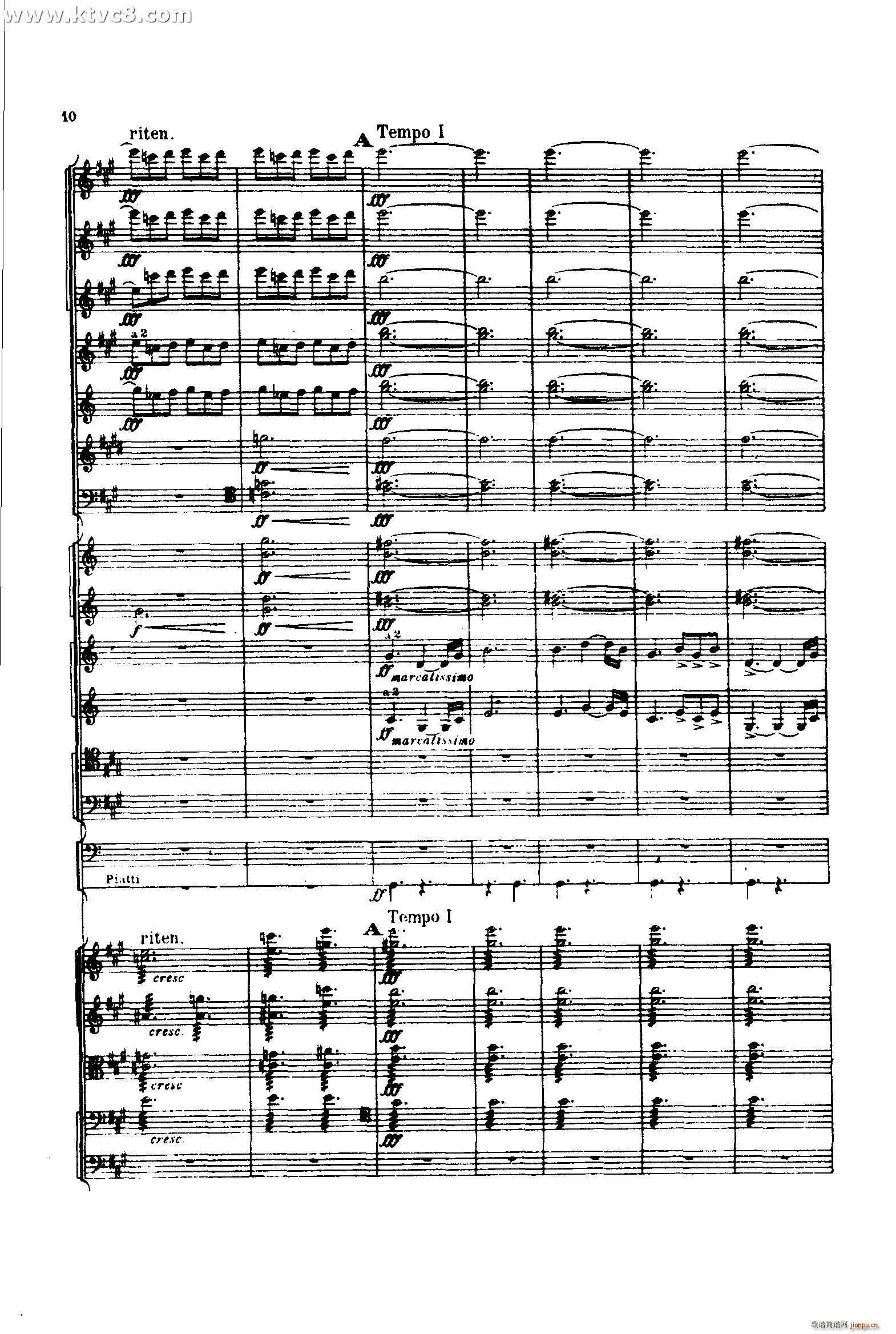 意大利随想曲1 共两部分(总谱)9