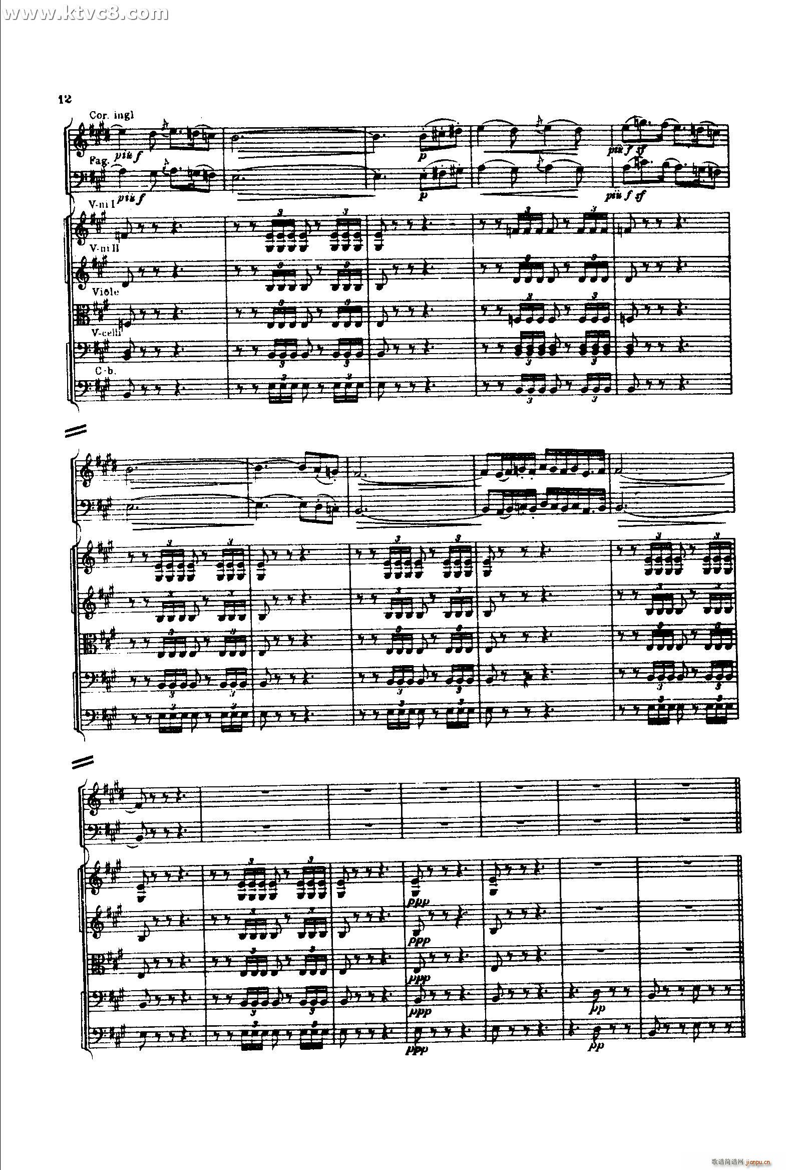 意大利随想曲1 共两部分(总谱)10