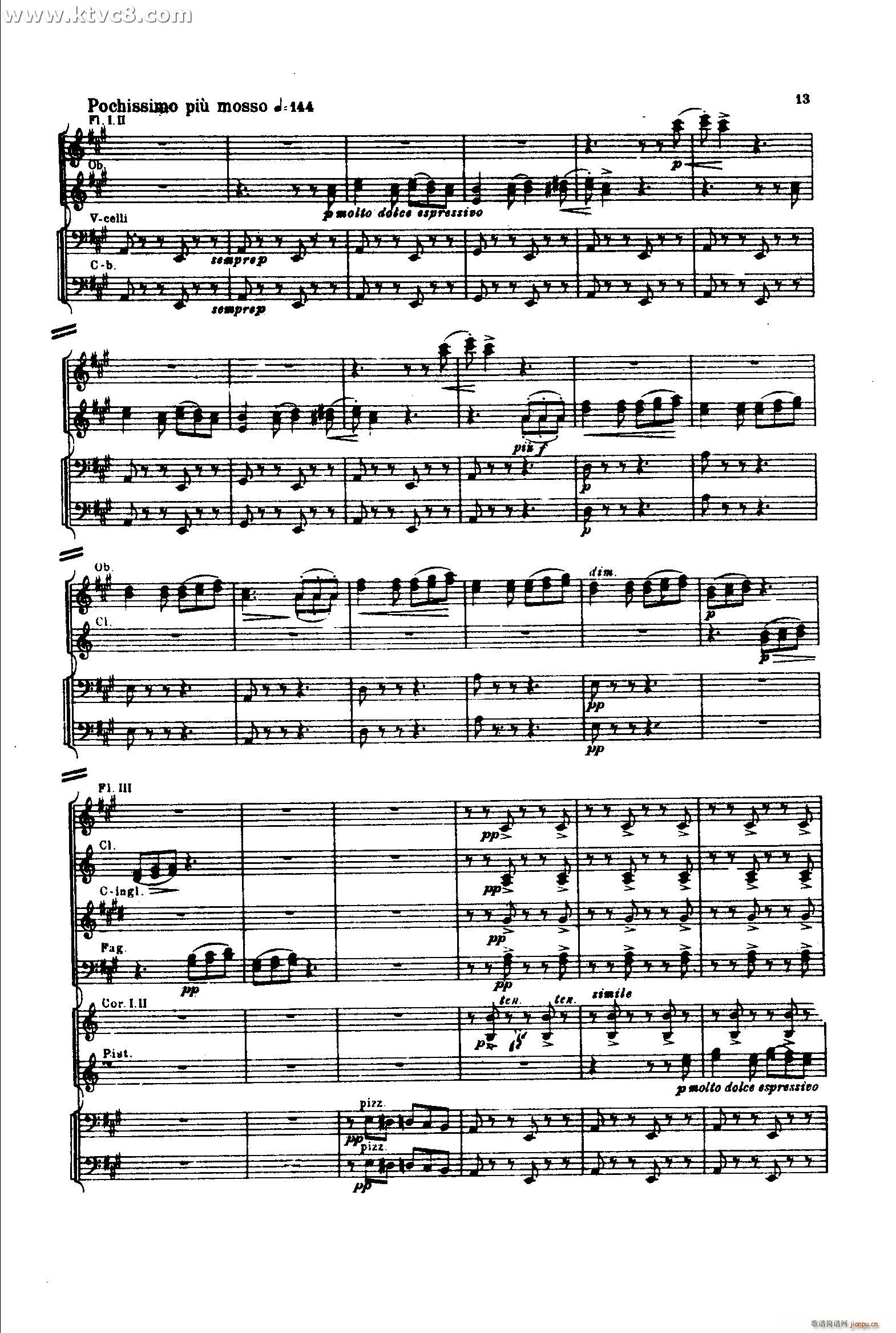 意大利随想曲1 共两部分(总谱)12