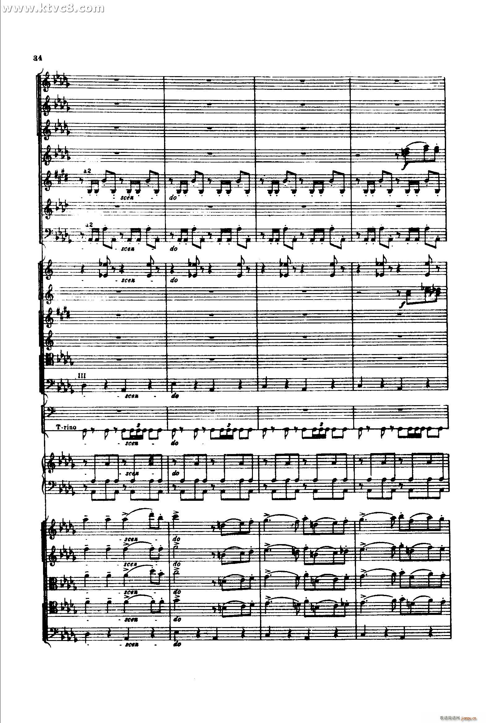 意大利随想曲1 共两部分(总谱)33