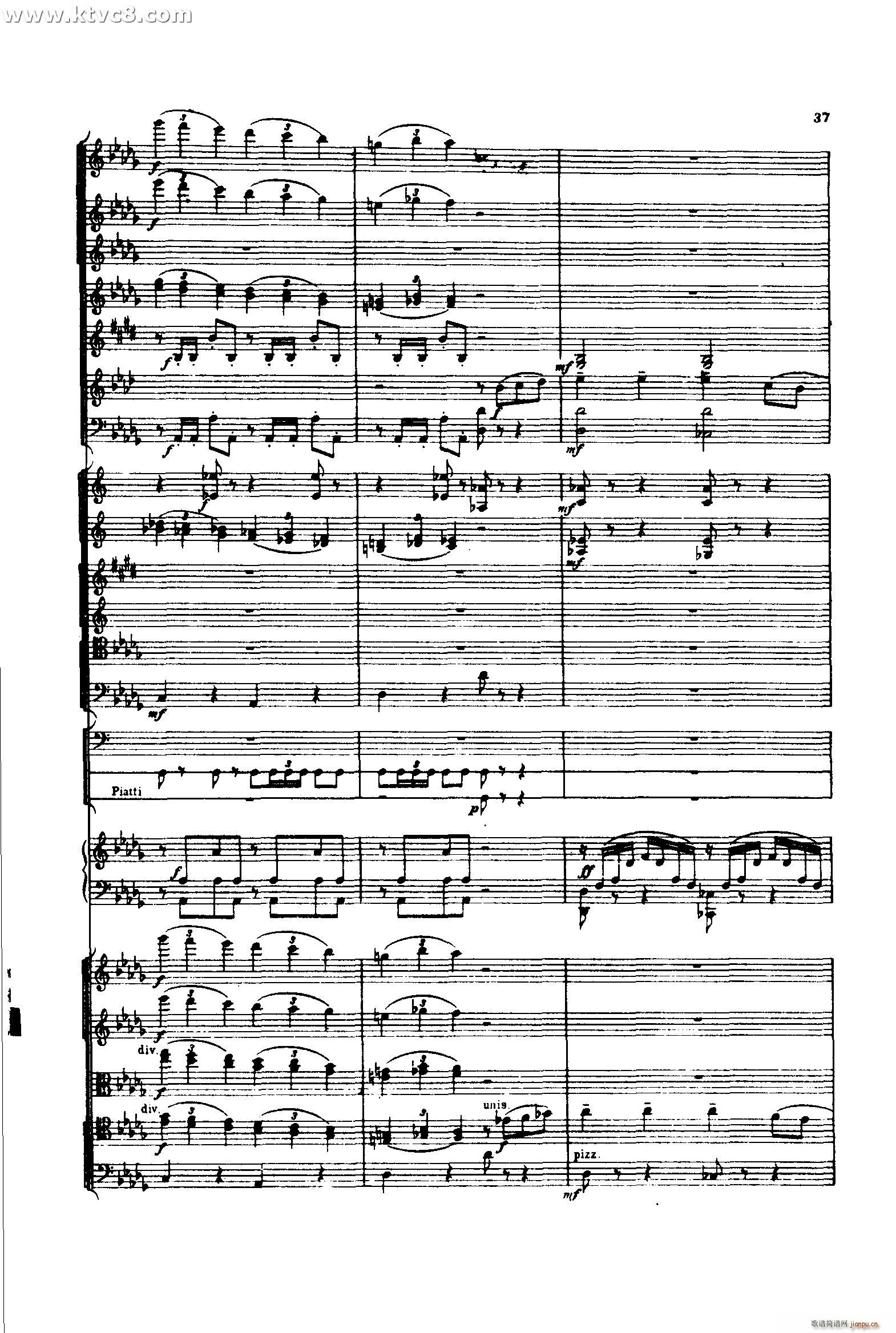 意大利随想曲1 共两部分(总谱)36