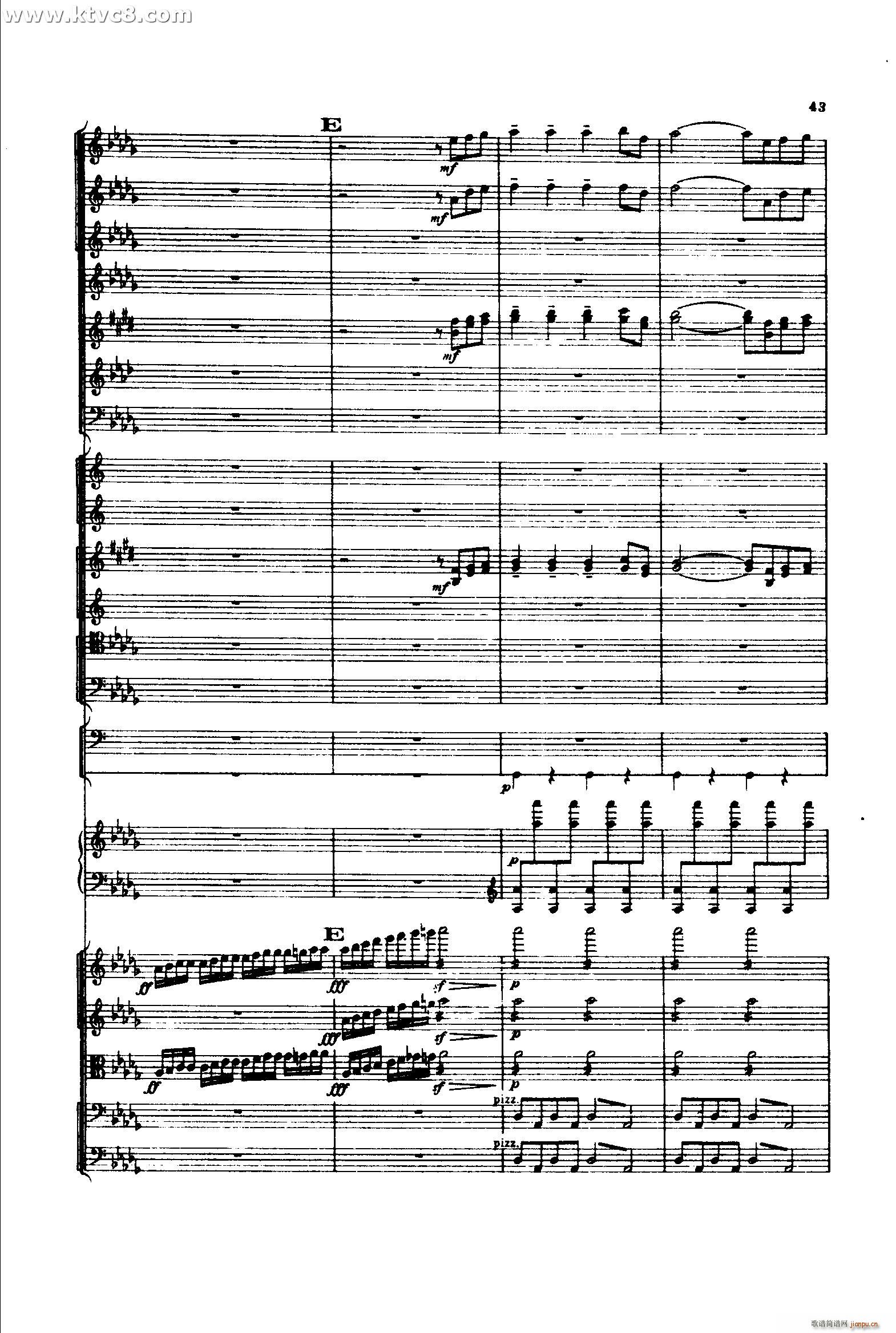 意大利随想曲1 共两部分(总谱)42