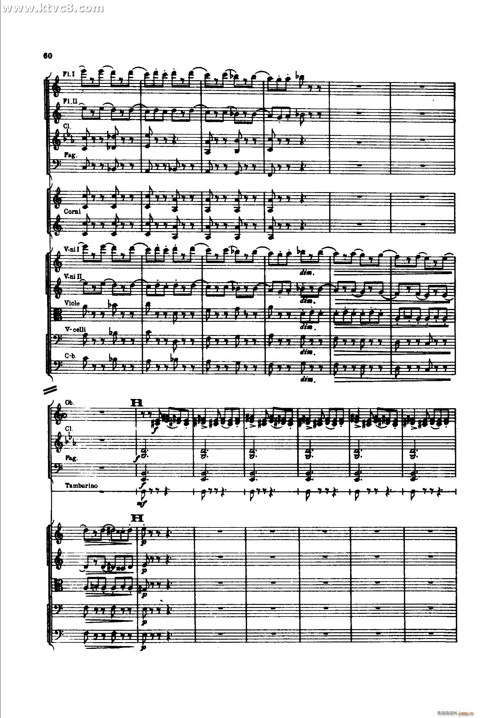 意大利随想曲1 共两部分(总谱)59