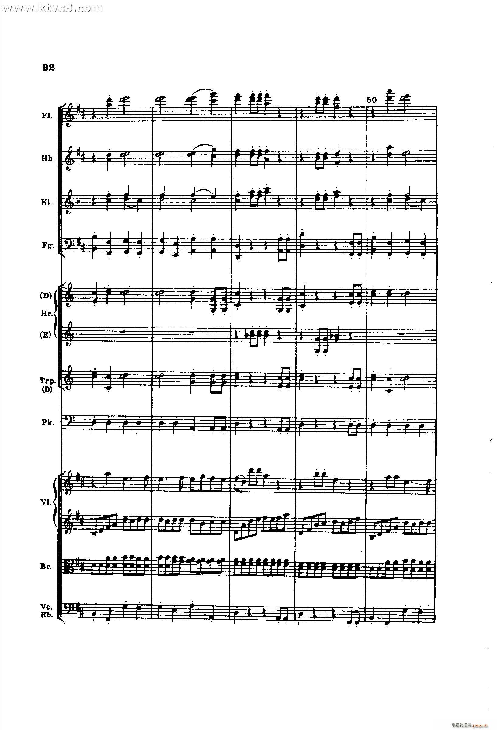 勃拉姆斯第二交响曲 第四乐章 又生气的快板(总谱)7