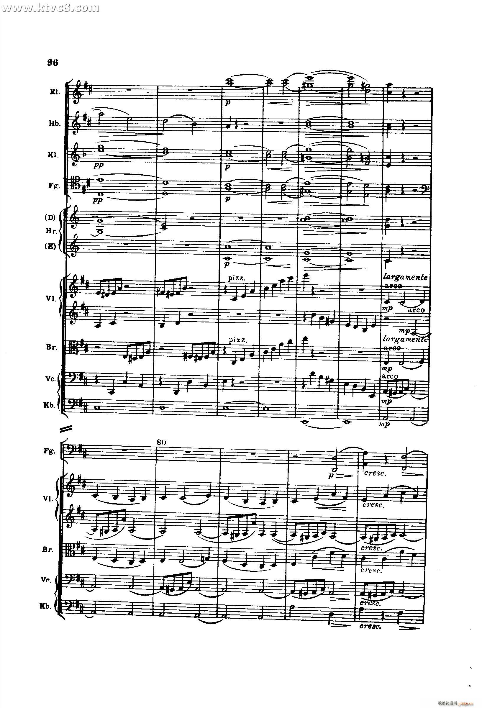 勃拉姆斯第二交响曲 第四乐章 又生气的快板(总谱)11