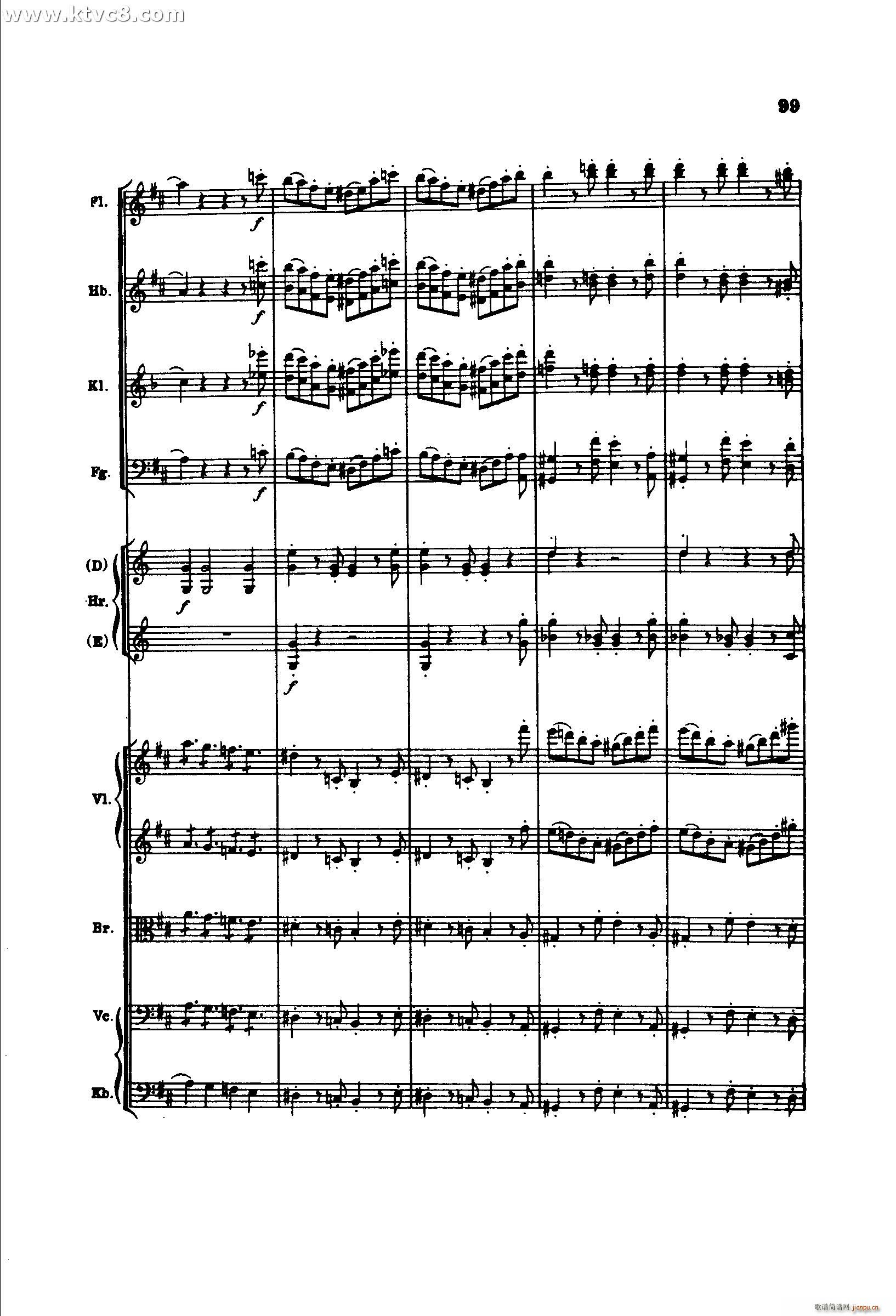 勃拉姆斯第二交响曲 第四乐章 又生气的快板(总谱)14