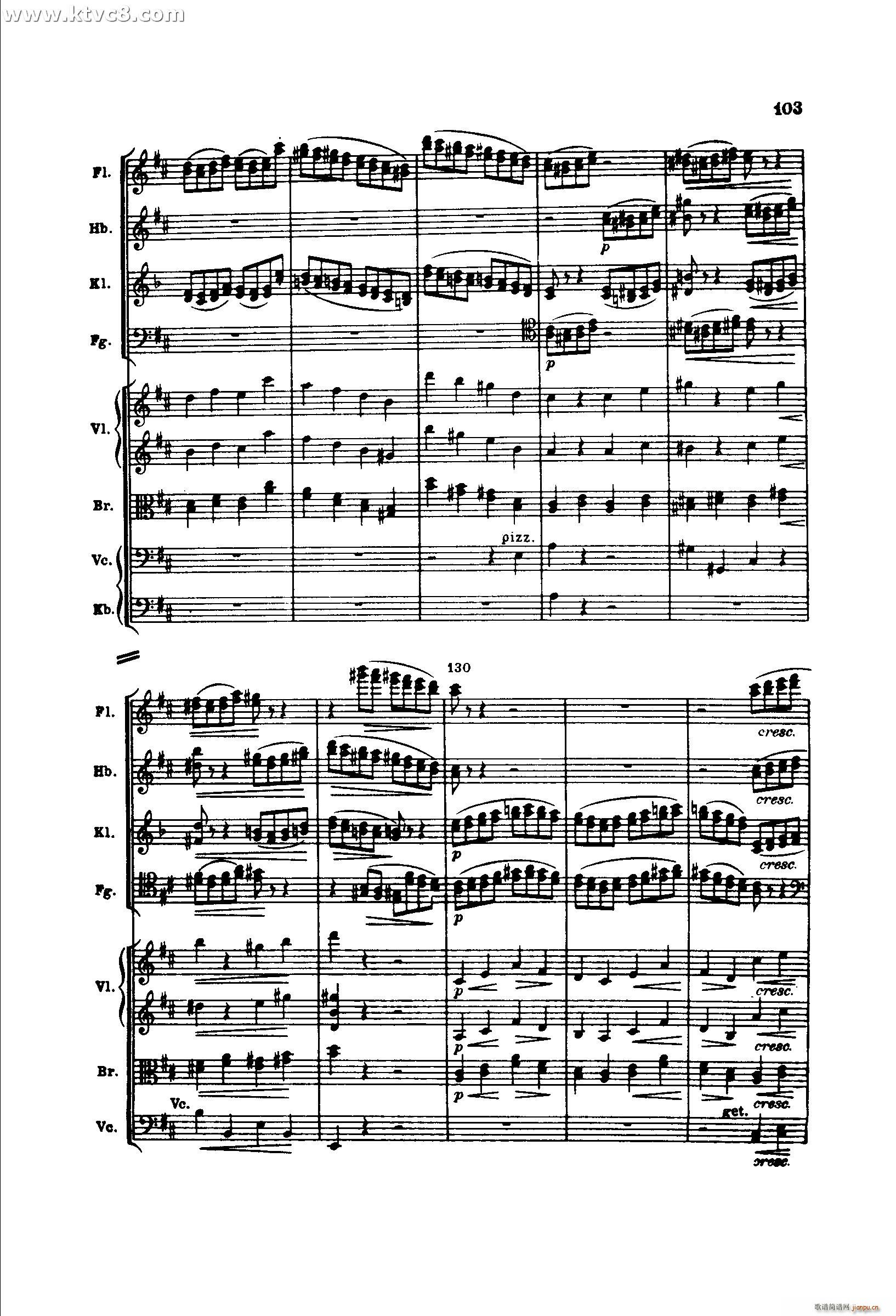 勃拉姆斯第二交响曲 第四乐章 又生气的快板(总谱)18