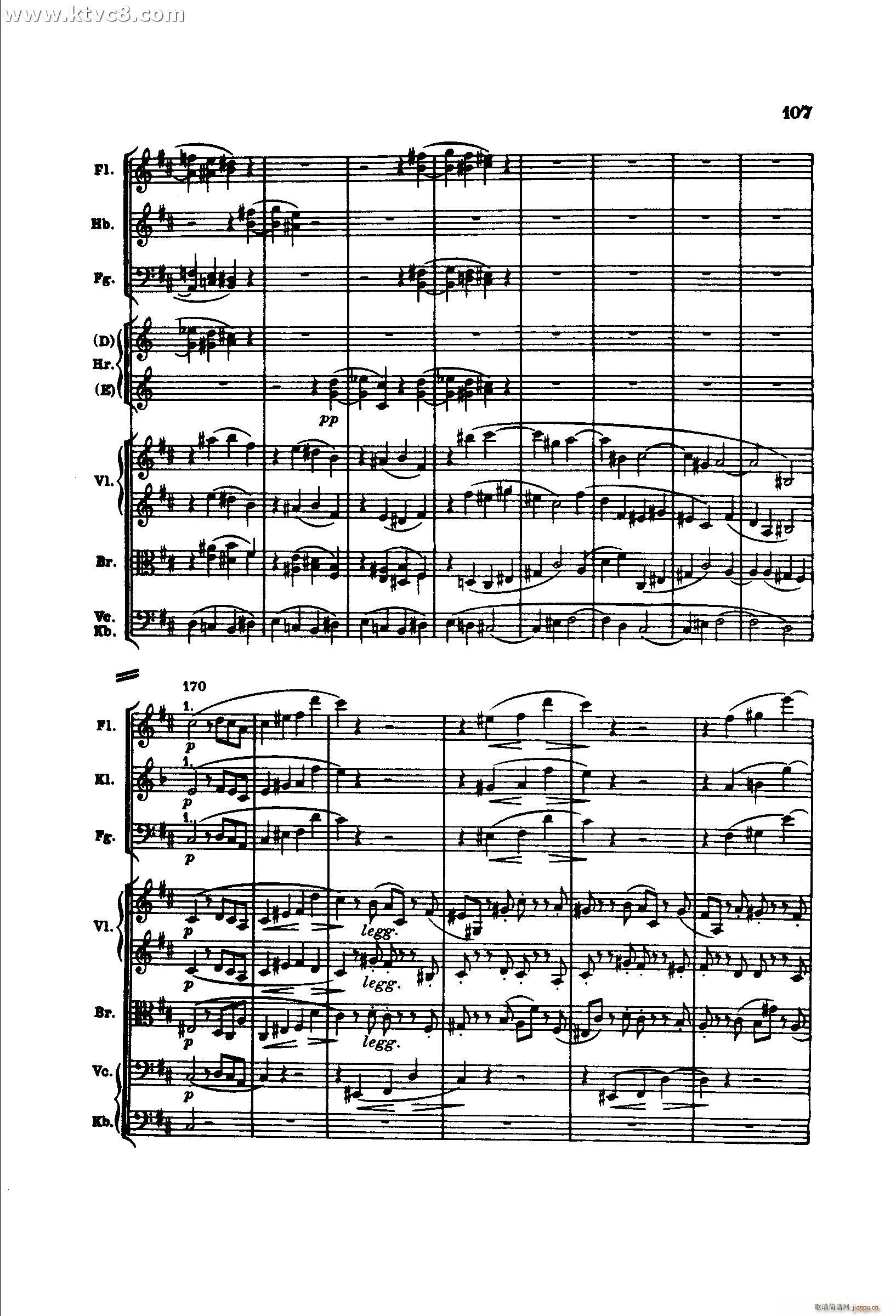 勃拉姆斯第二交响曲 第四乐章 又生气的快板(总谱)22