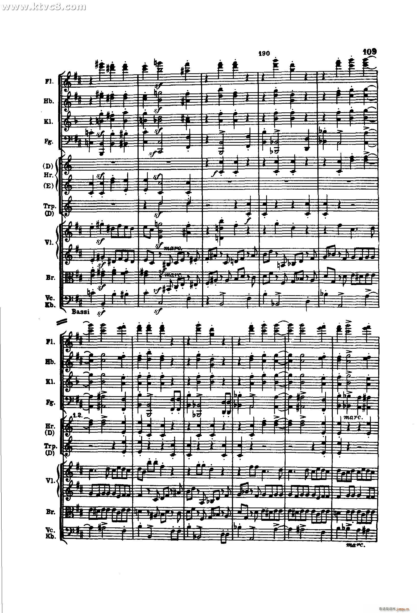 勃拉姆斯第二交响曲 第四乐章 又生气的快板(总谱)24