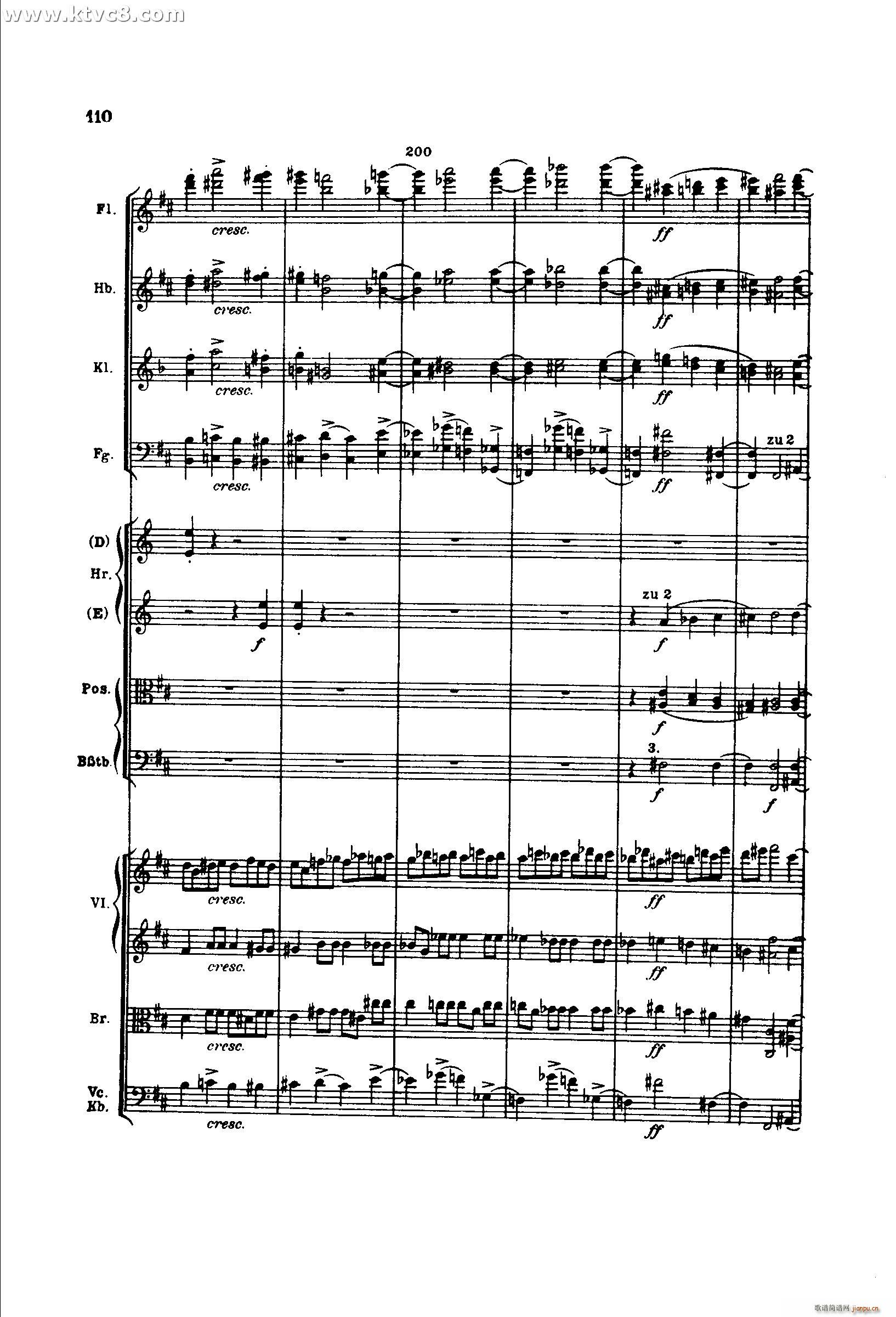 勃拉姆斯第二交响曲 第四乐章 又生气的快板(总谱)25