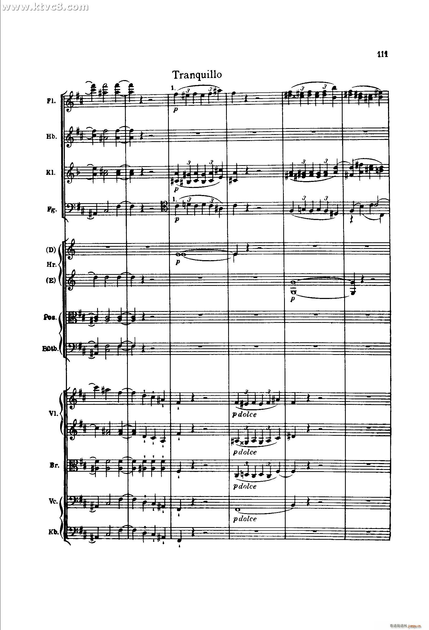 勃拉姆斯第二交响曲 第四乐章 又生气的快板(总谱)26