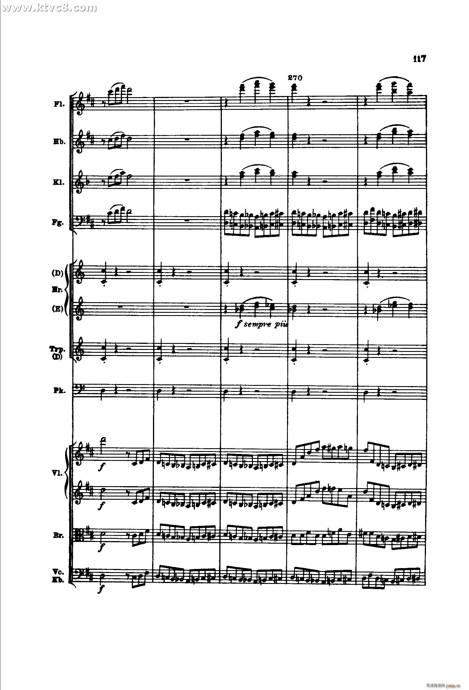 勃拉姆斯第二交响曲 第四乐章 又生气的快板(总谱)31