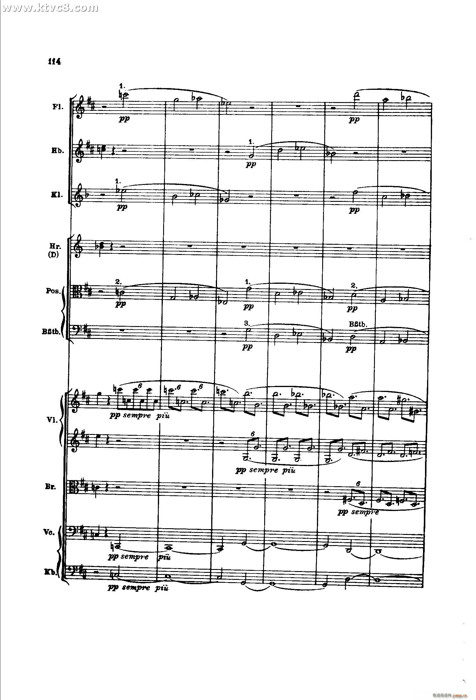 勃拉姆斯第二交响曲 第四乐章 又生气的快板(总谱)29