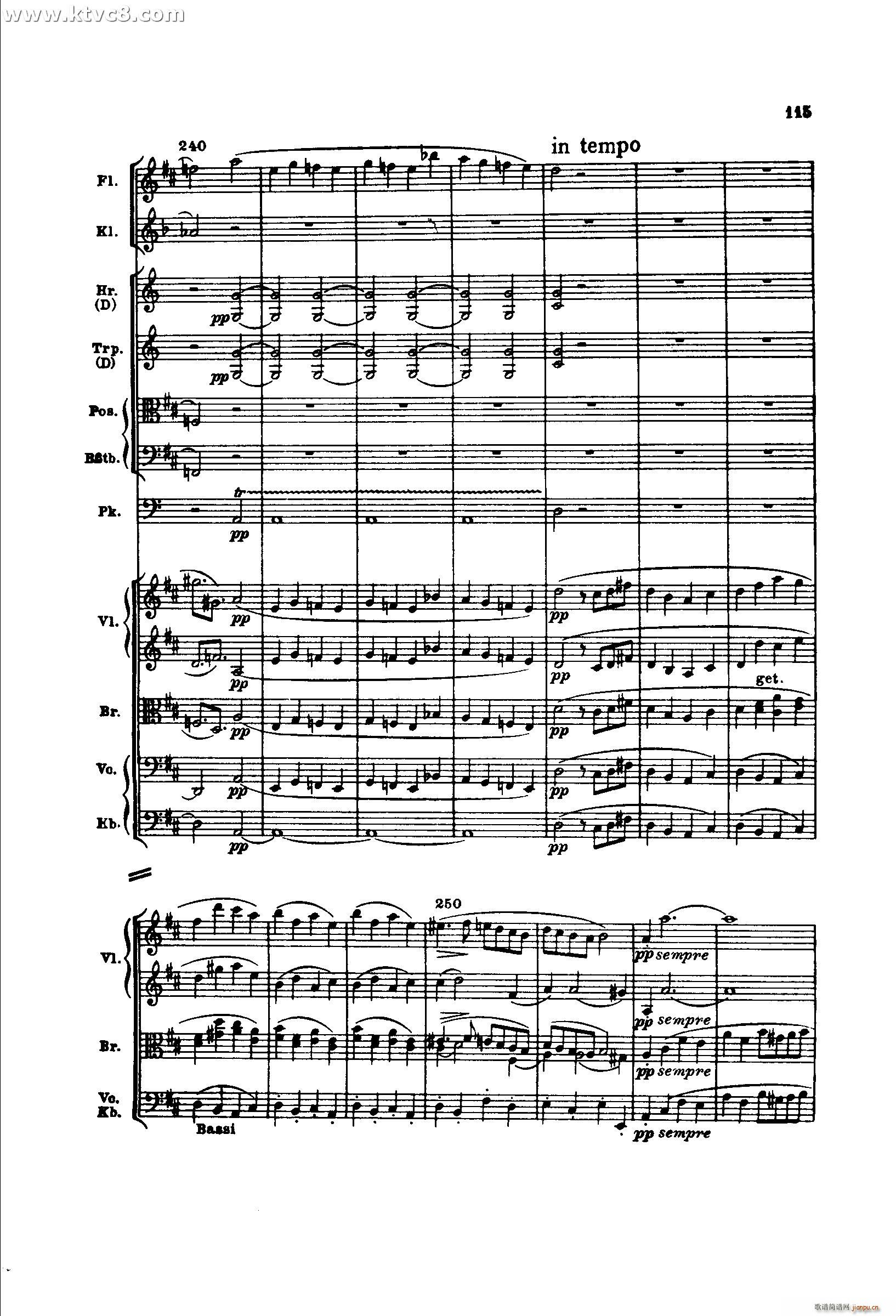 勃拉姆斯第二交响曲 第四乐章 又生气的快板(总谱)30