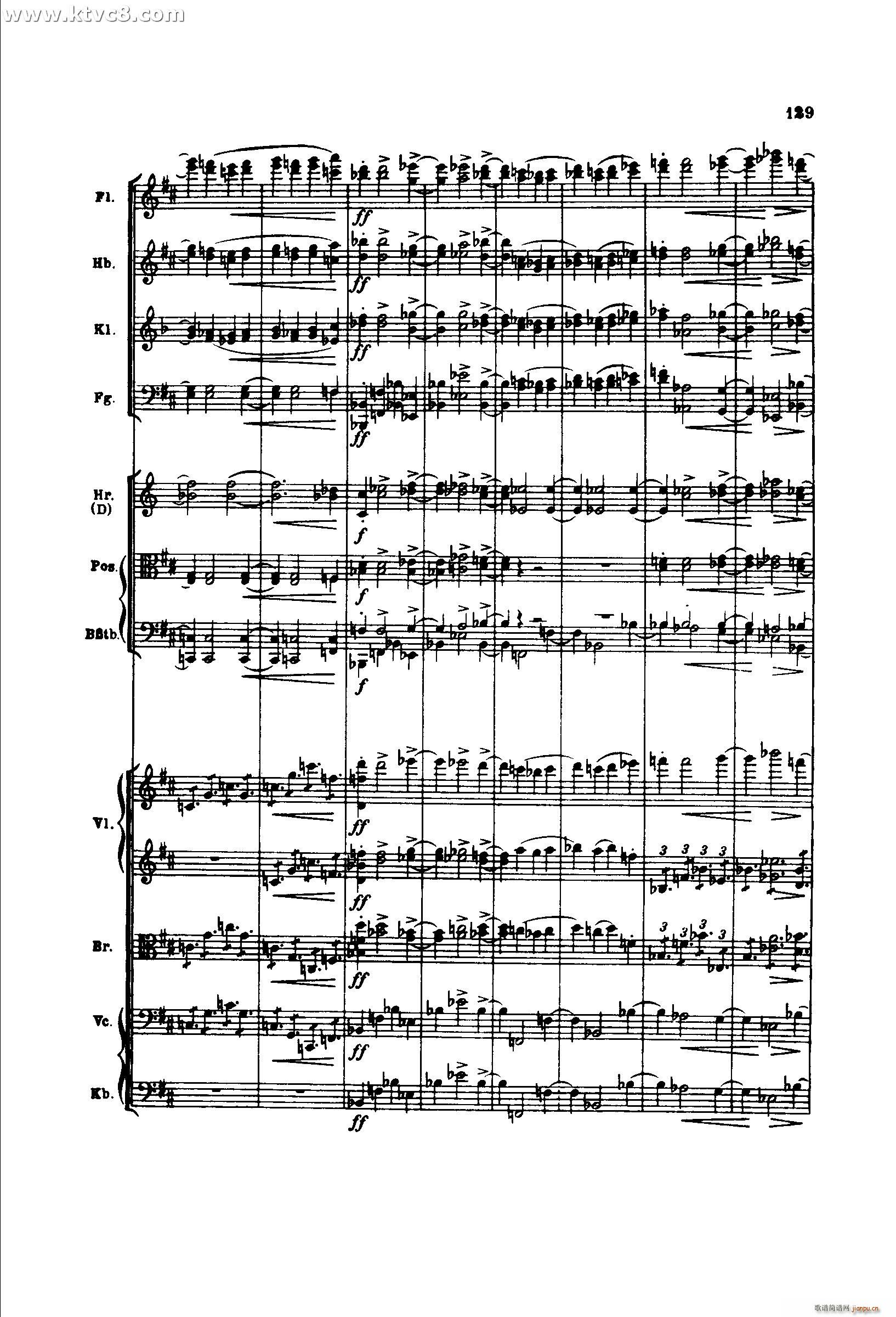 勃拉姆斯第二交响曲 第四乐章 又生气的快板(总谱)44