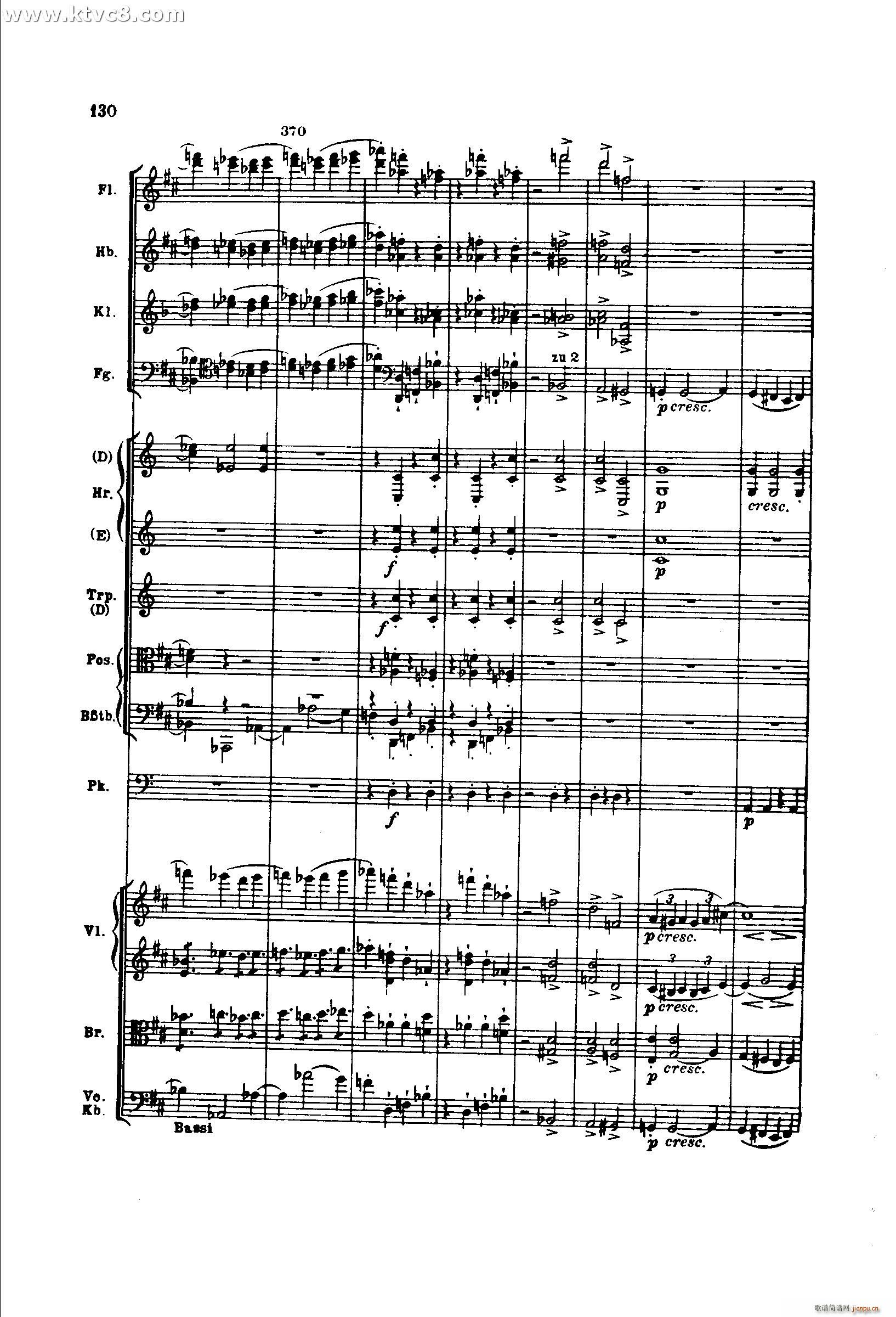 勃拉姆斯第二交响曲 第四乐章 又生气的快板(总谱)45