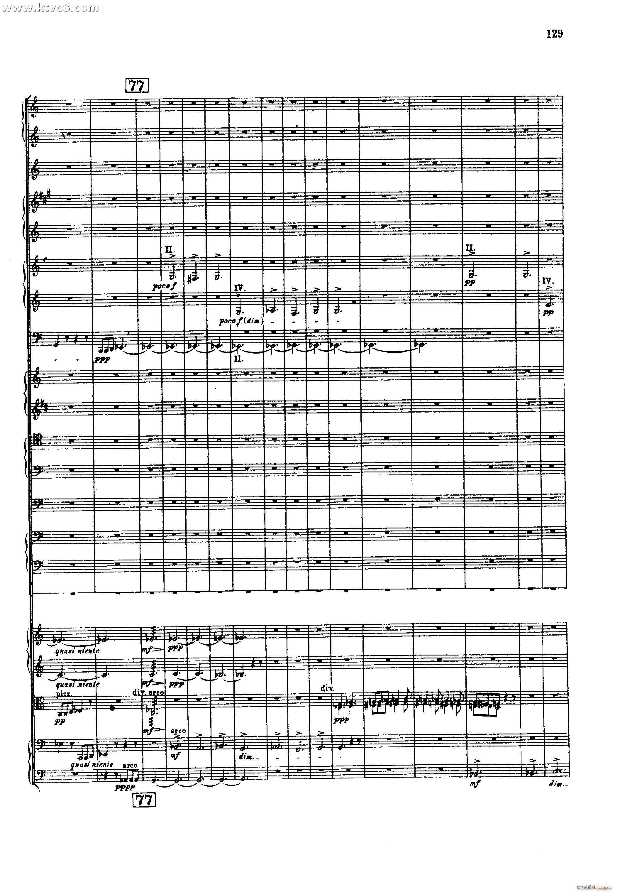 幻想交响曲 第五乐章 赴刑进行曲 柏辽兹(总谱)35