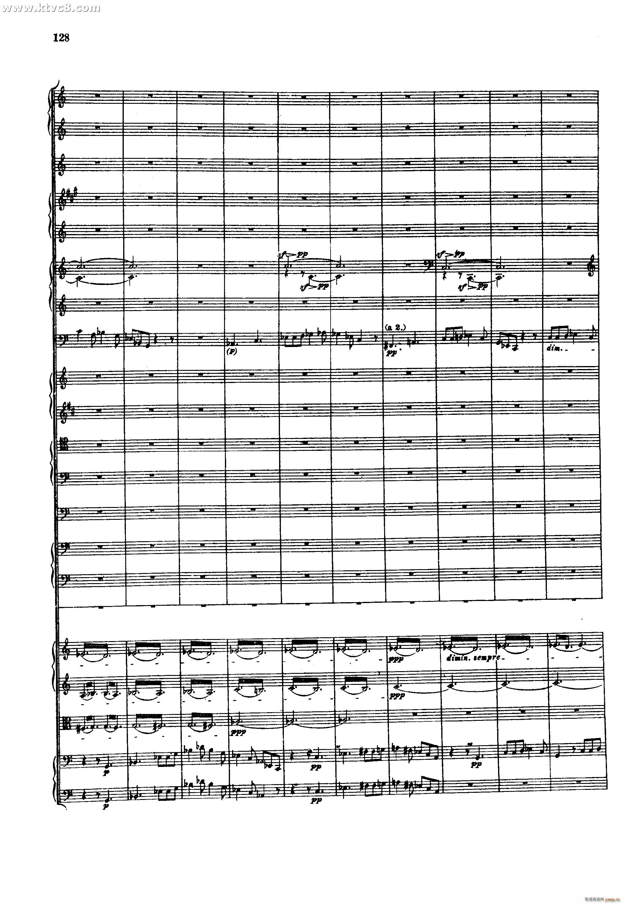 幻想交响曲 第五乐章 赴刑进行曲 柏辽兹(总谱)34