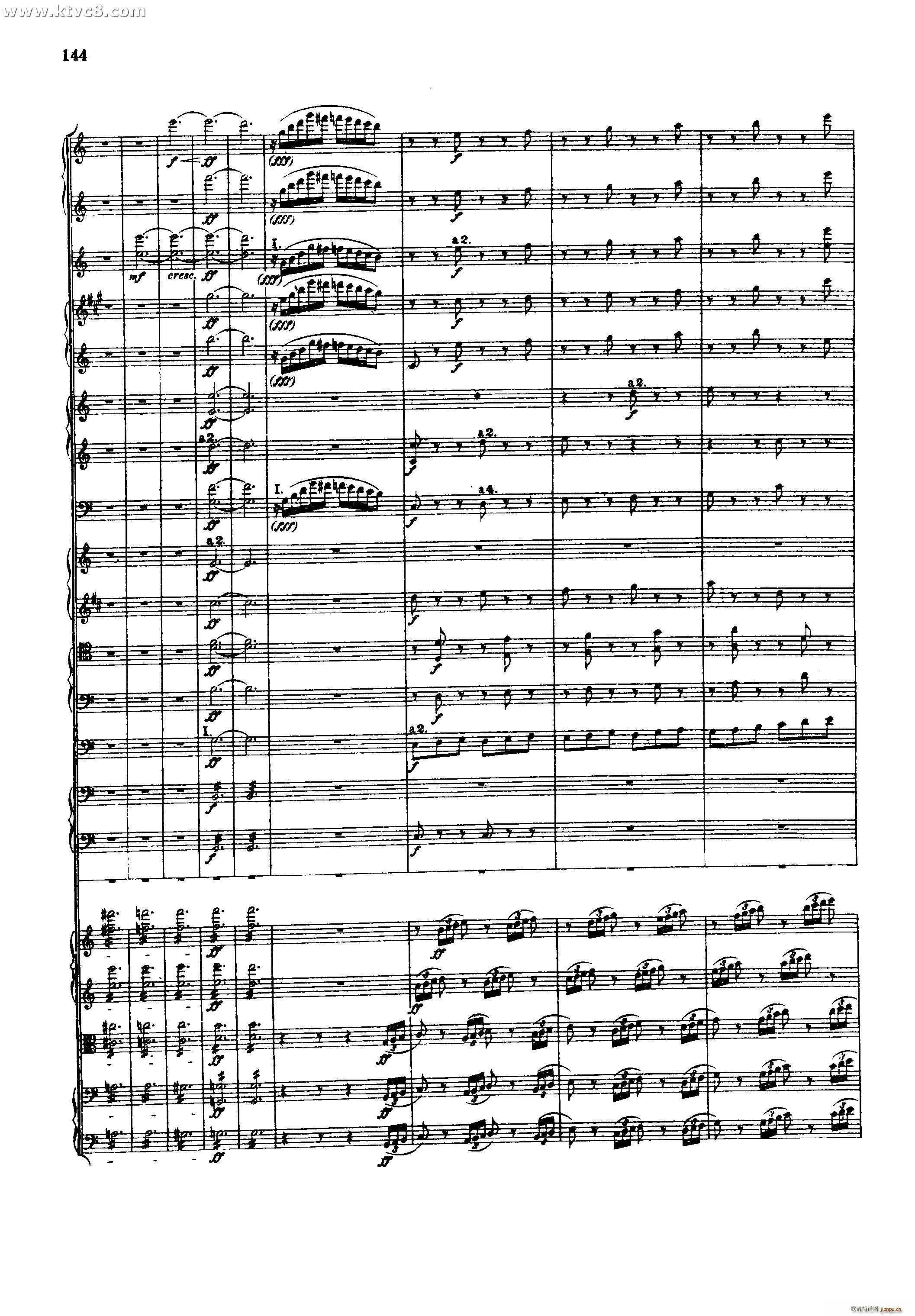 幻想交响曲 第五乐章 赴刑进行曲 柏辽兹(总谱)50