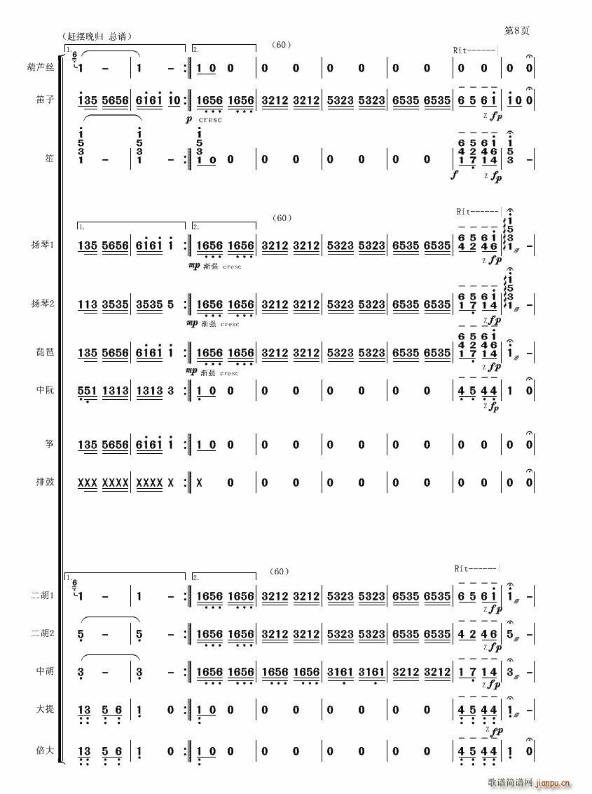 赶摆晚归(总谱)8