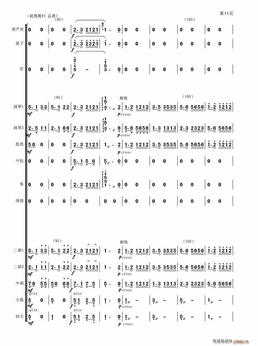 赶摆晚归(总谱)14
