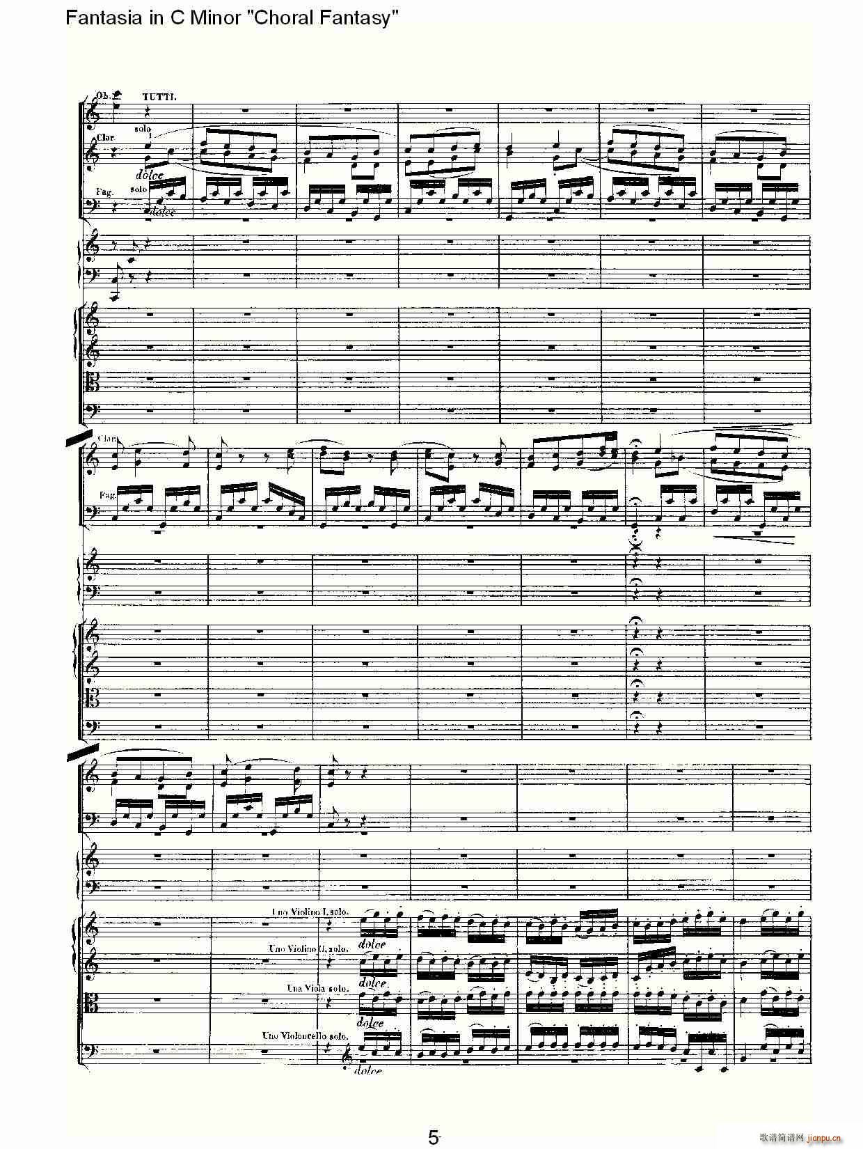 C小调幻想曲“幻想合奏”第二乐章(总谱)5