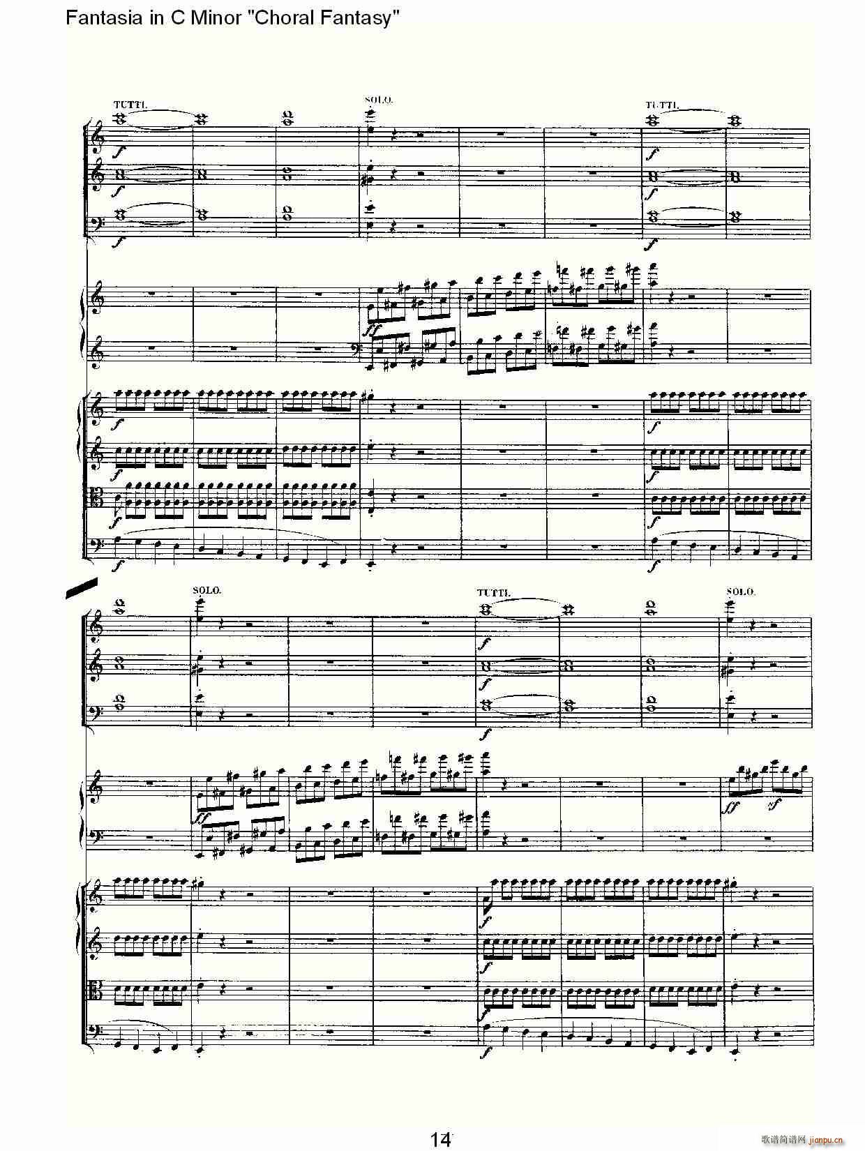 C小调幻想曲“幻想合奏”第二乐章(总谱)14