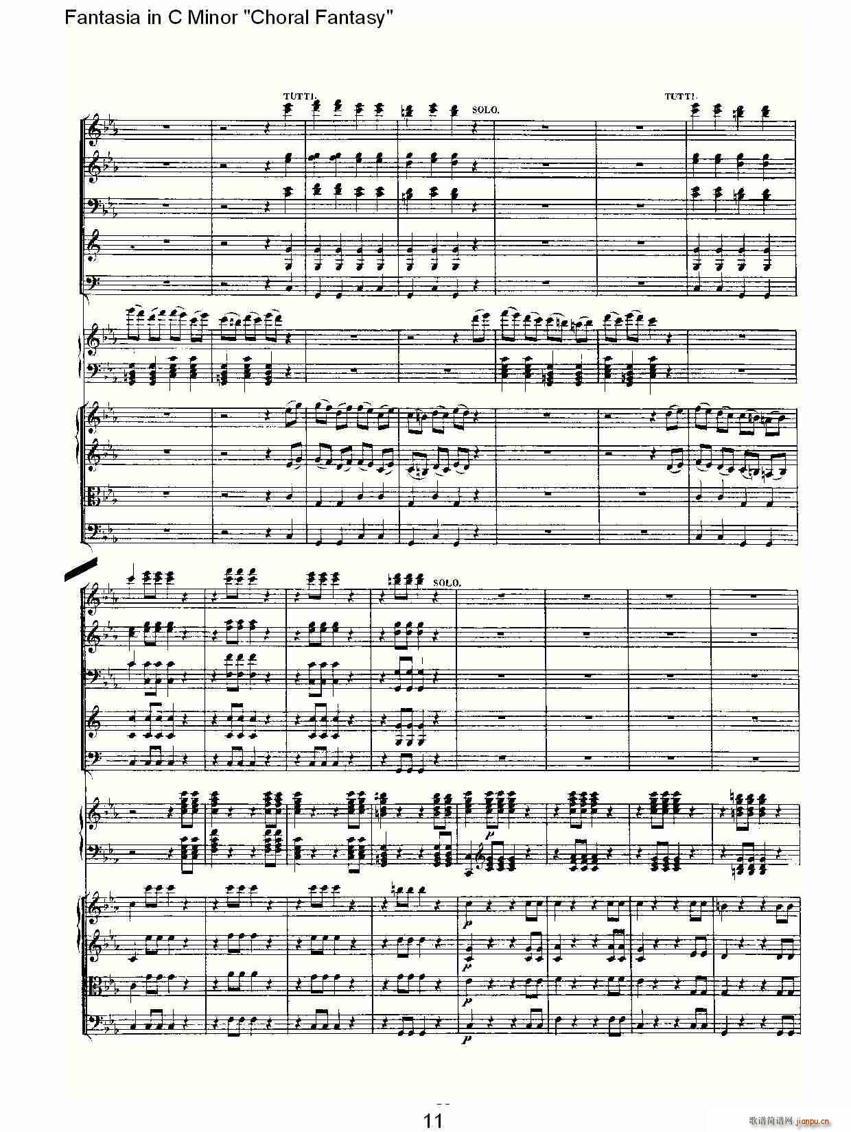 C小调幻想曲“幻想合奏”第二乐章(总谱)11