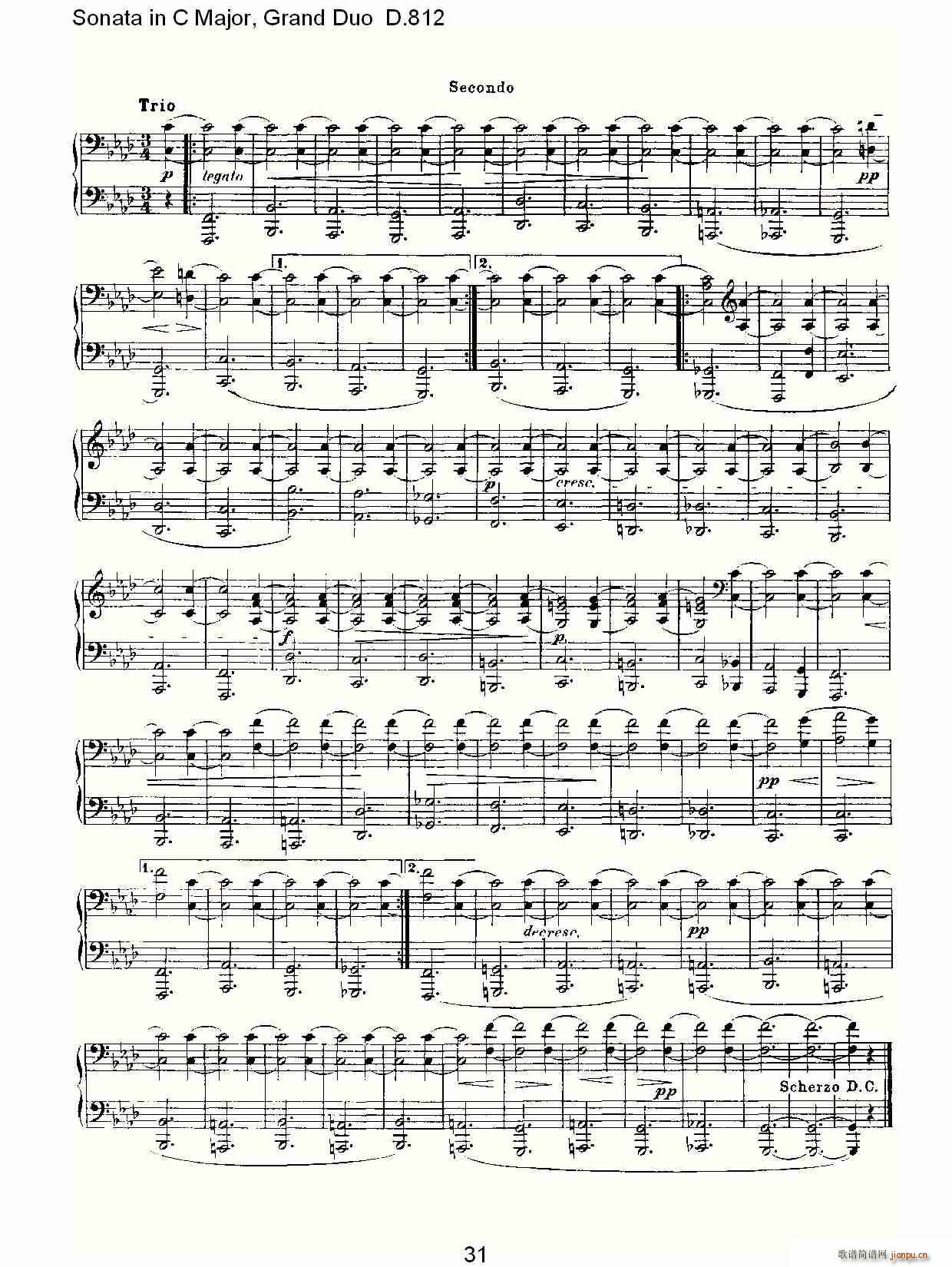 Sonata in C Major, Grand Duo D.812(总谱)1