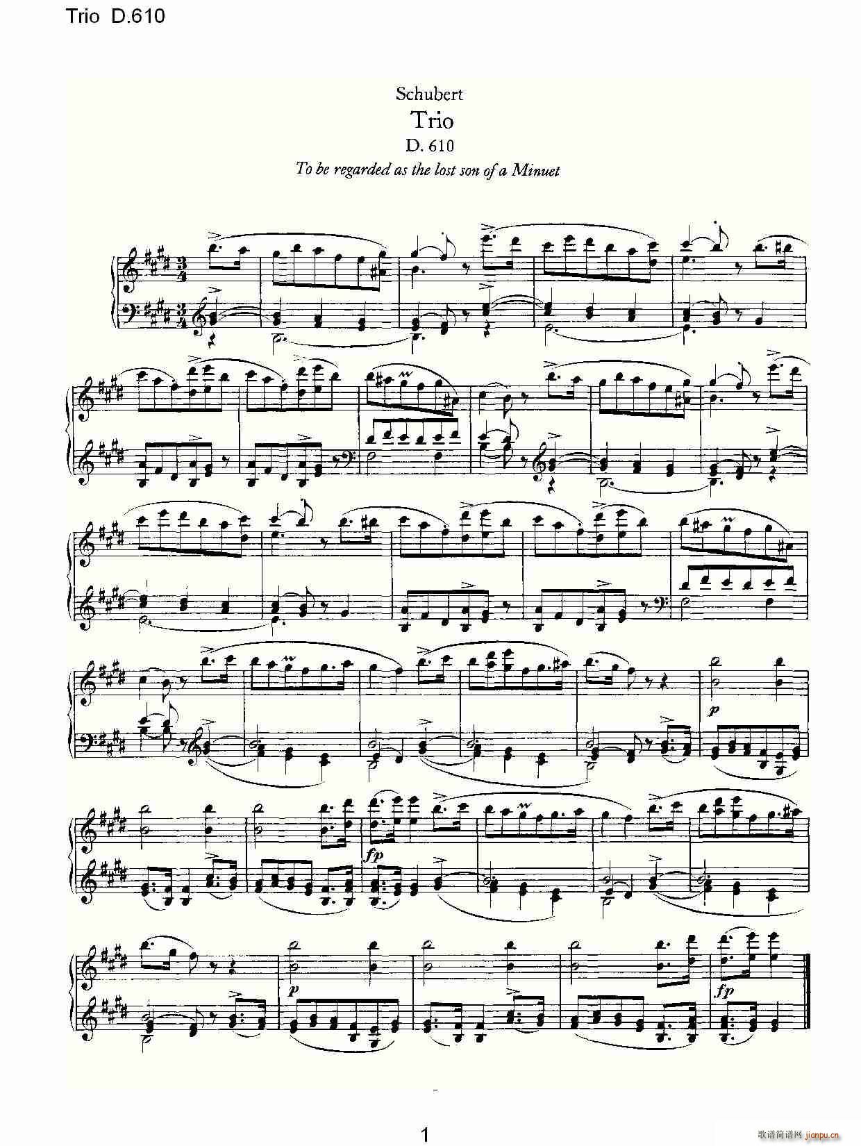 Trio D.610(总谱)1