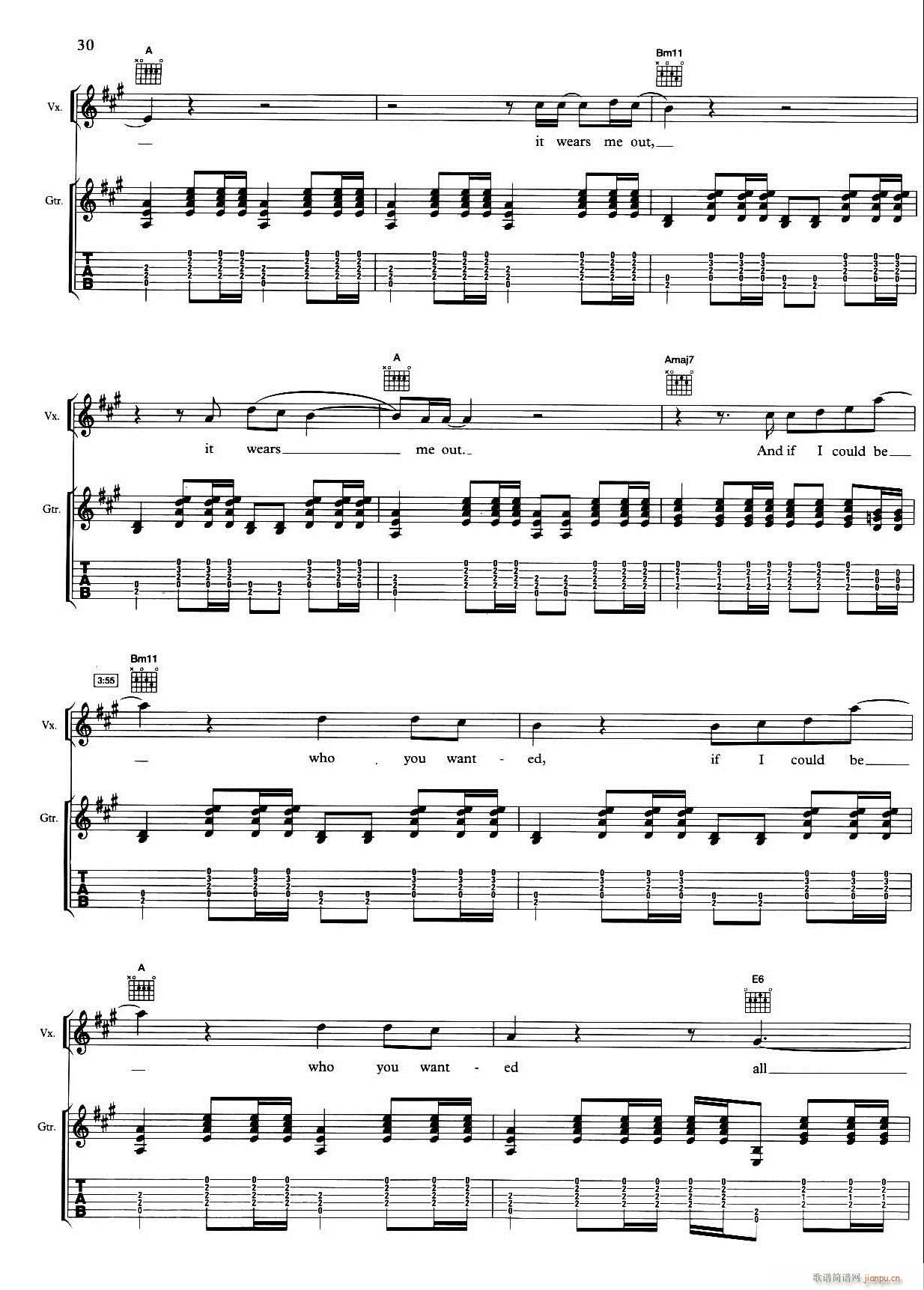 Fake Plastic Trees(总谱)5