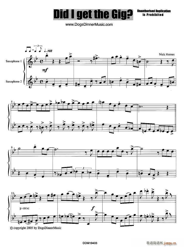 Did I get the Gig(总谱)1