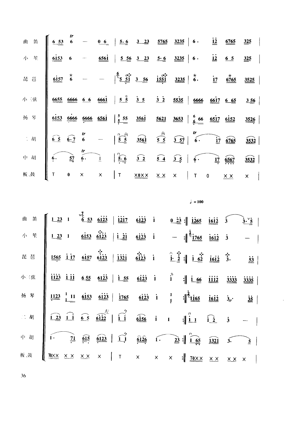 歡樂歌-民樂大合奏(九字歌谱)3