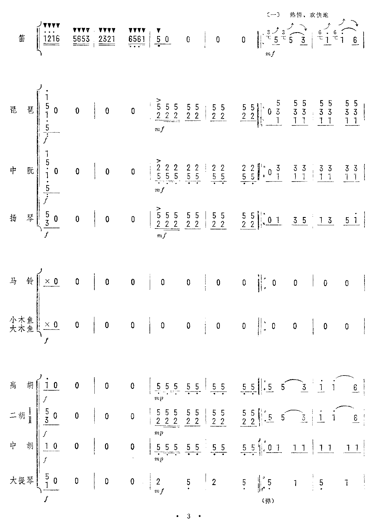 扬鞭催马运粮忙3(八字歌谱)1