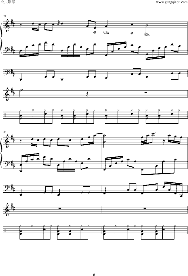 小情歌(钢琴谱)6