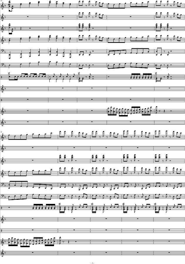 狂野飞骏图(钢琴谱)3