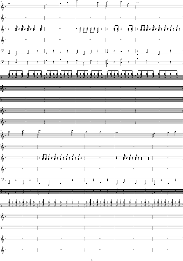 狂野飞骏图(钢琴谱)5