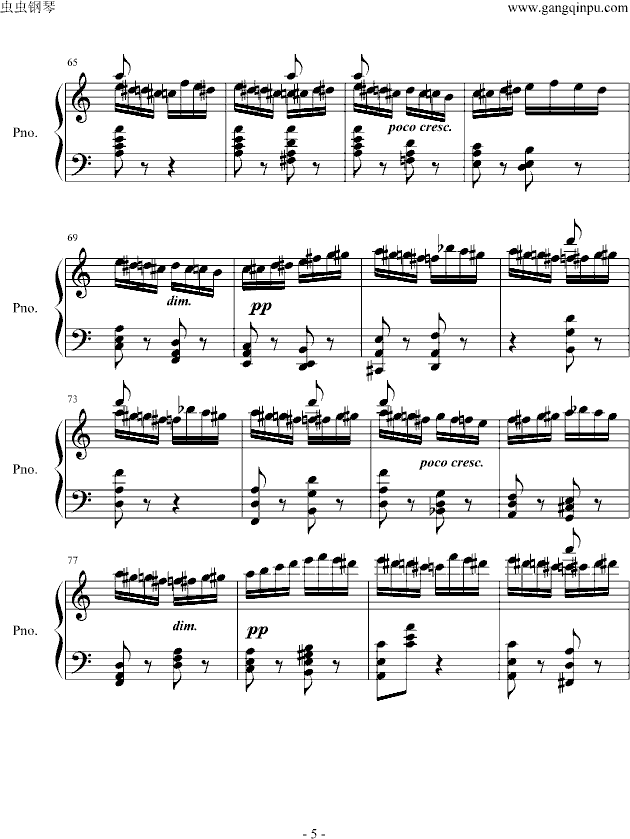 野蜂飞舞(钢琴谱)5