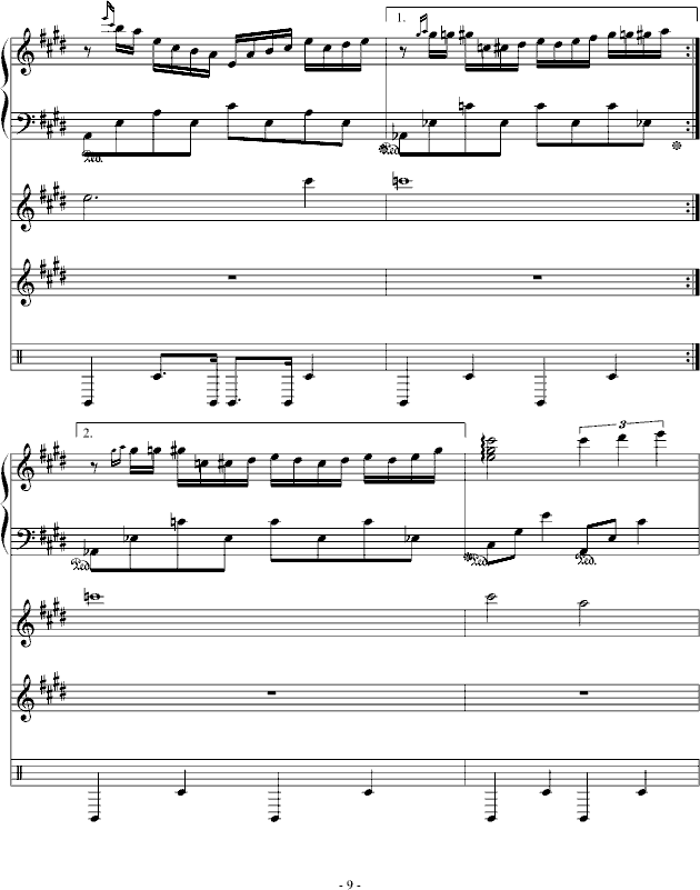 Night Sky（总谱制作）(钢琴谱)9