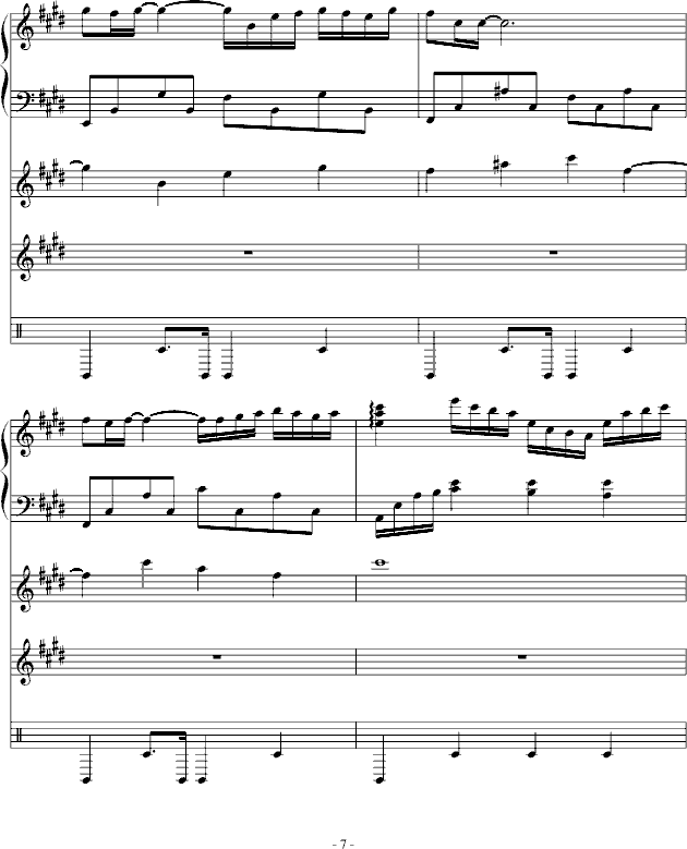 Night Sky（总谱制作）(钢琴谱)7