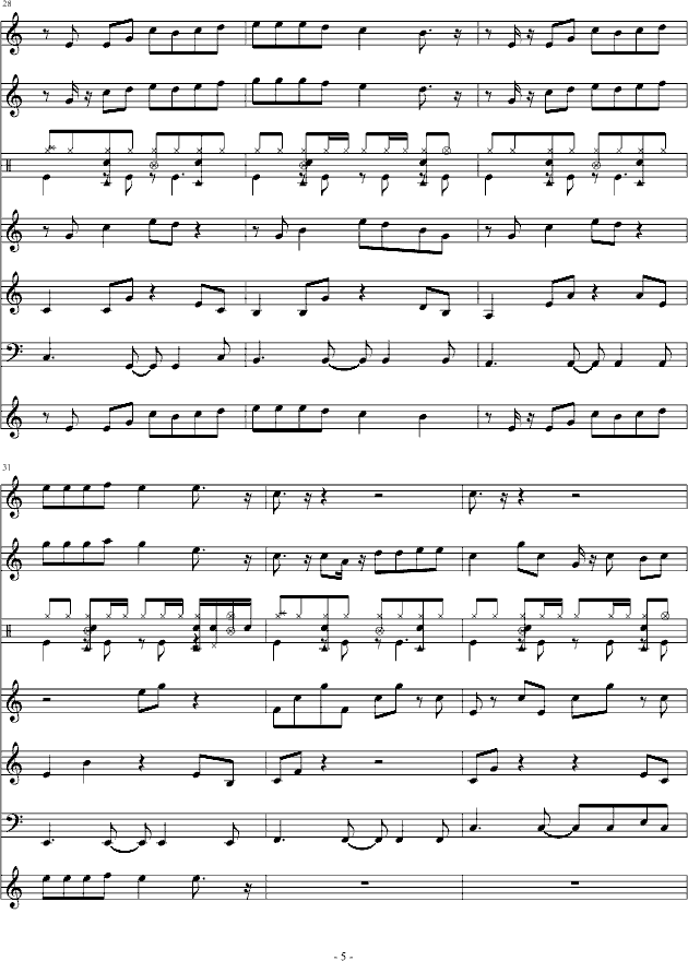 简单爱(总谱)(钢琴谱)5