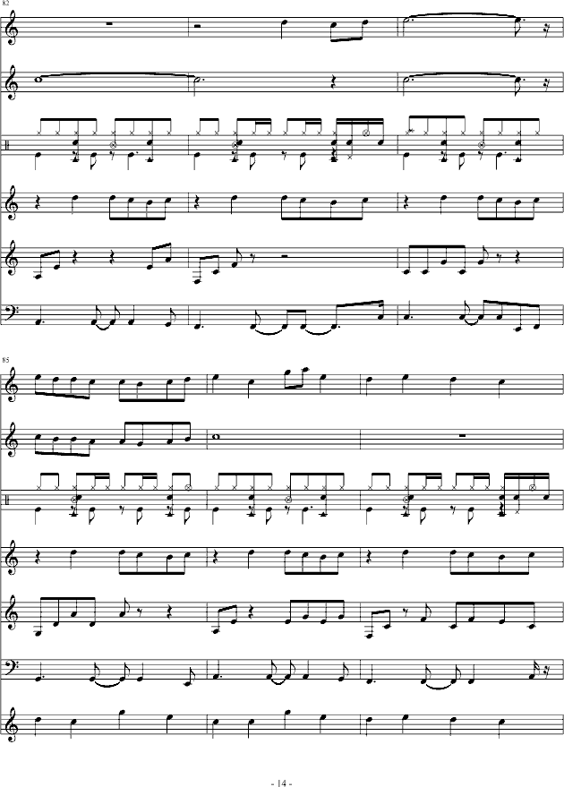 简单爱(总谱)(钢琴谱)14